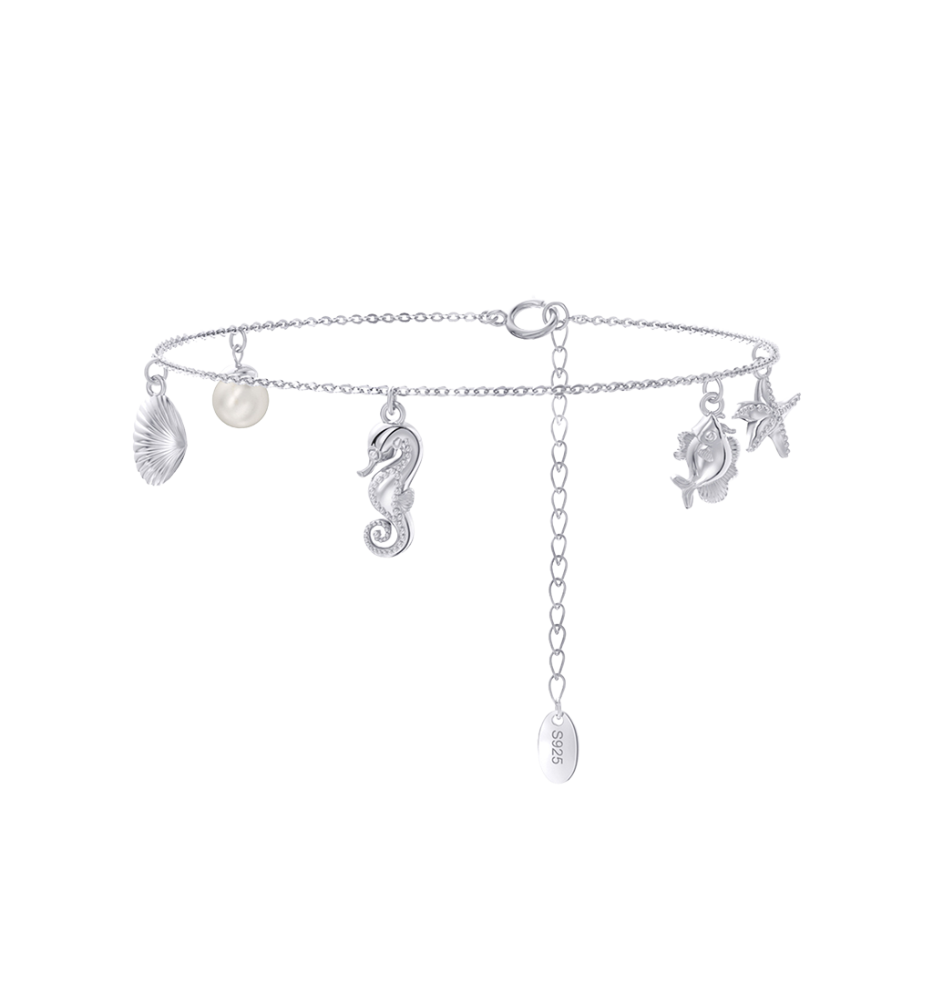 925 Sterling Silver & Pearl BRACELET | MOMENTS SEA CHARM