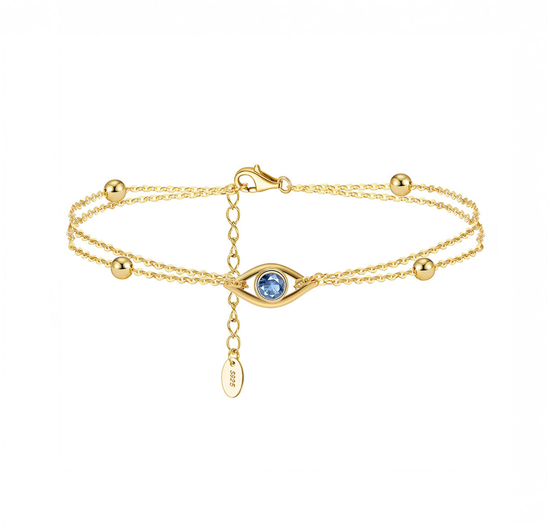 14K Gold Plated 925 Sterling Silver Bracelet | THE EGE EYE