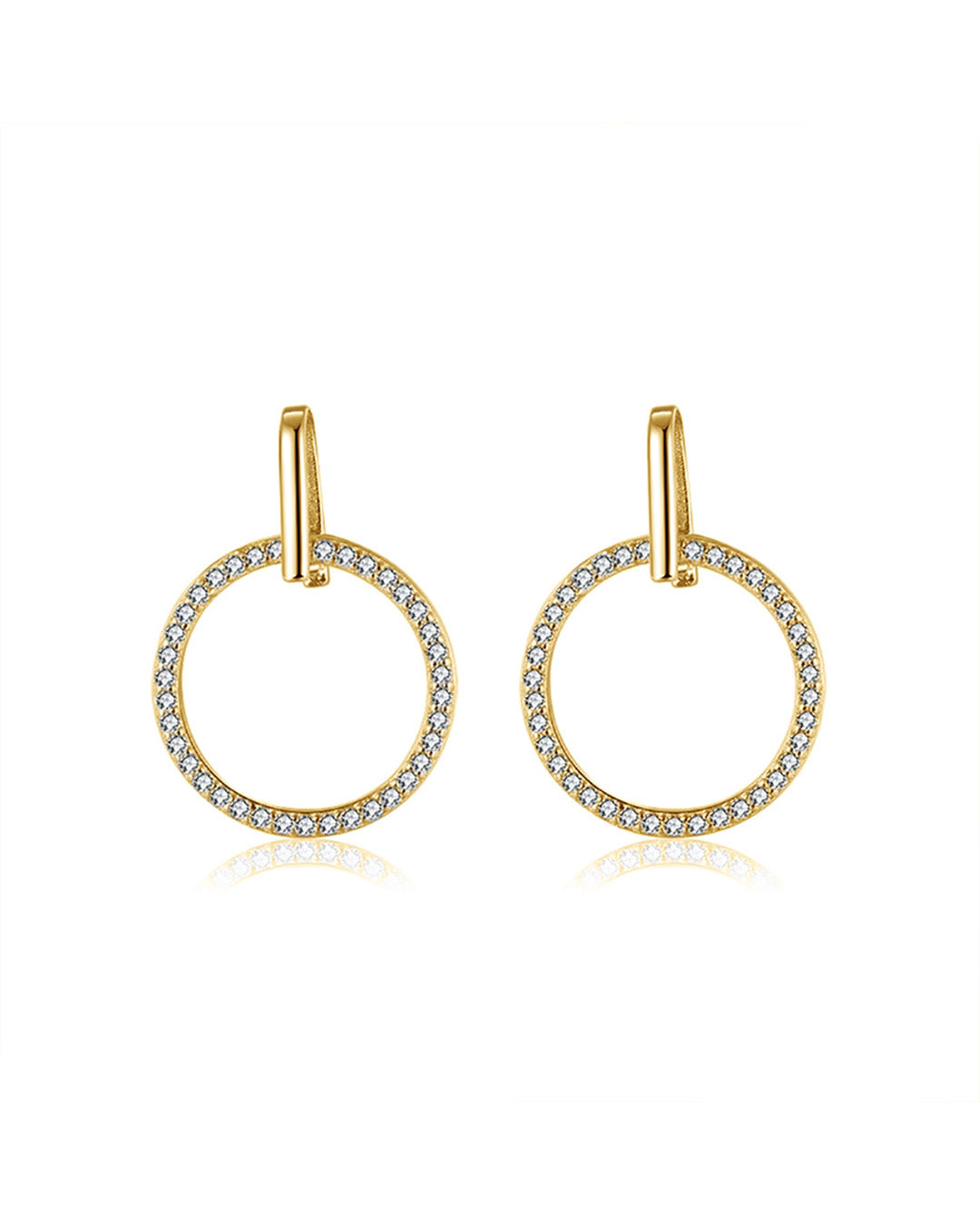 NOYELLE EARRINGS - 14K GOLD PLATED 925 STERLING SILVER & AAAA CUBIC ZIRCONIA