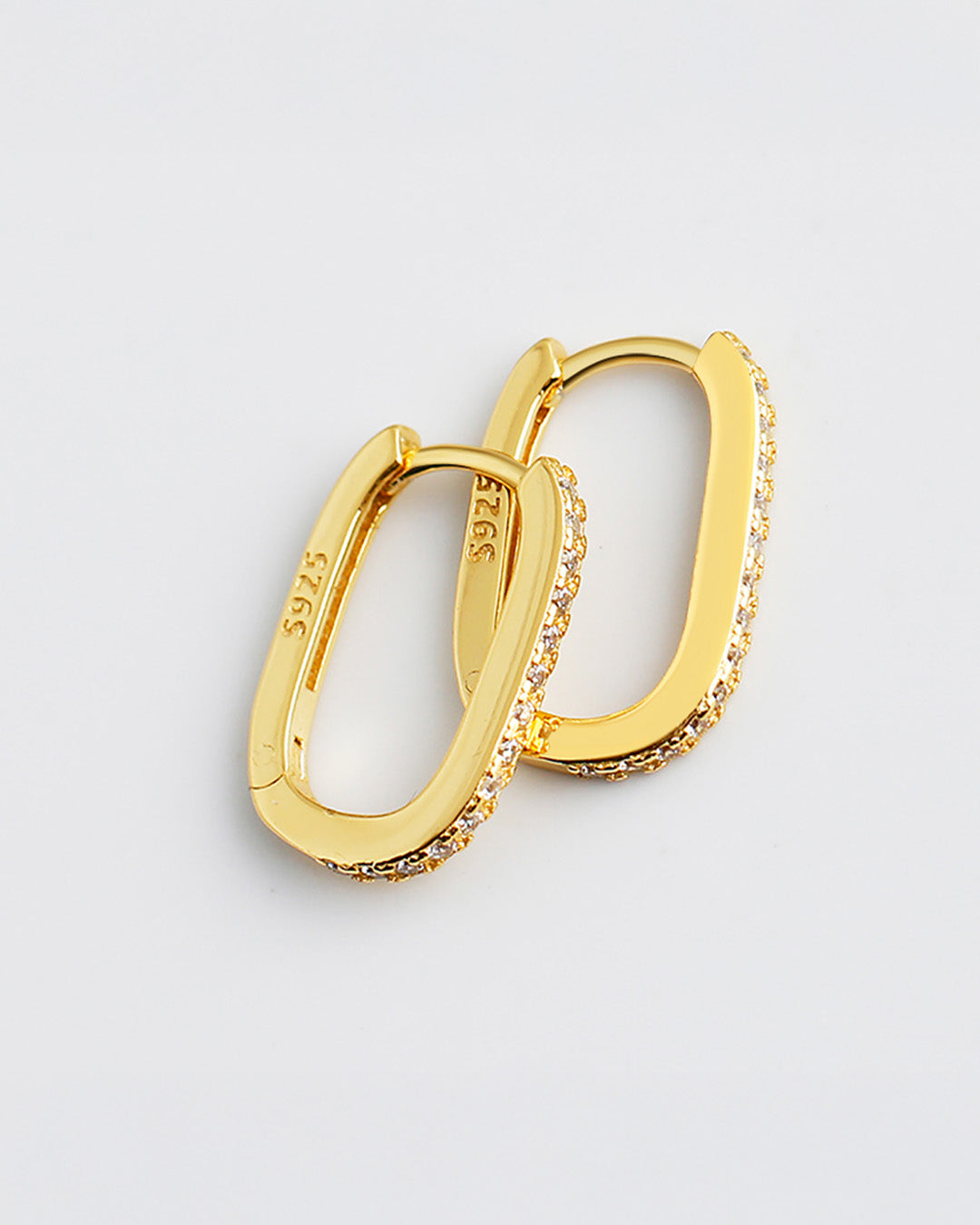 KADE EARRINGS - 18K GOLD PLATED 925 STERLING SILVER & AAAA CUBIC ZIRCONIA