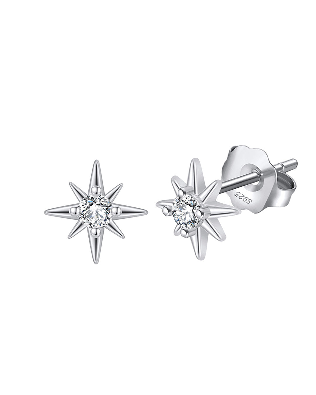 RHODIUM PLATED 925 STERLING SILVER & AAAA CUBIC ZIRCONIA EARRINGS | SOL