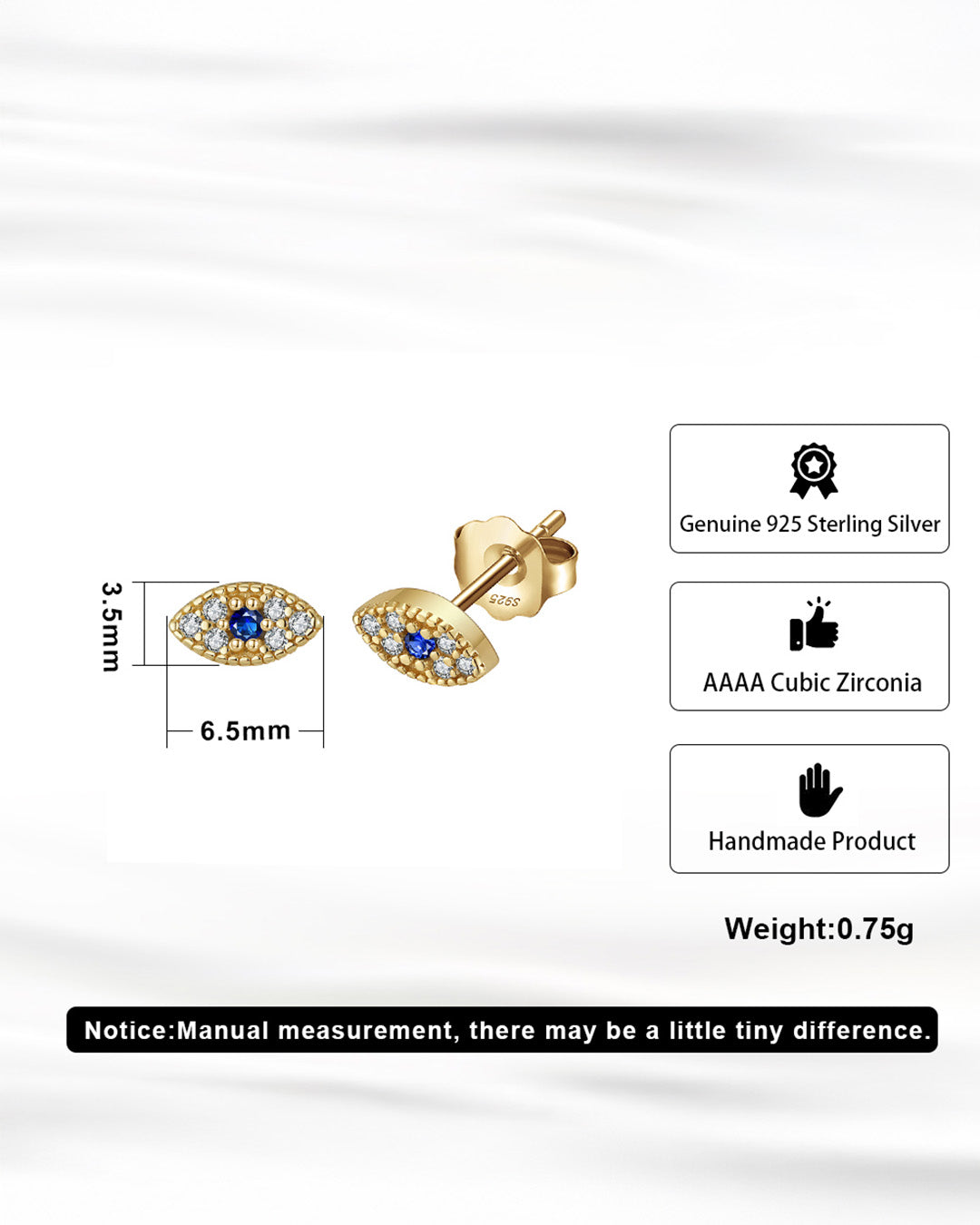 14K GOLD PLATED 925 STERLING SILVER & AAAA CUBIC ZIRCONIA EARRINGS | NOOR