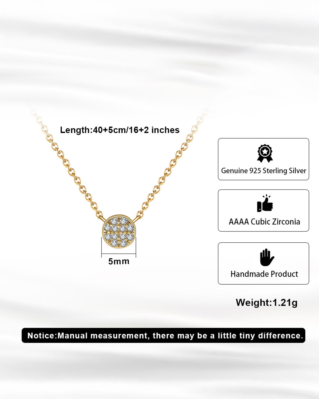 14K Gold Plated 925 Sterling Silver & AAAA Cubic Zirconia NECKLACE | LUMET