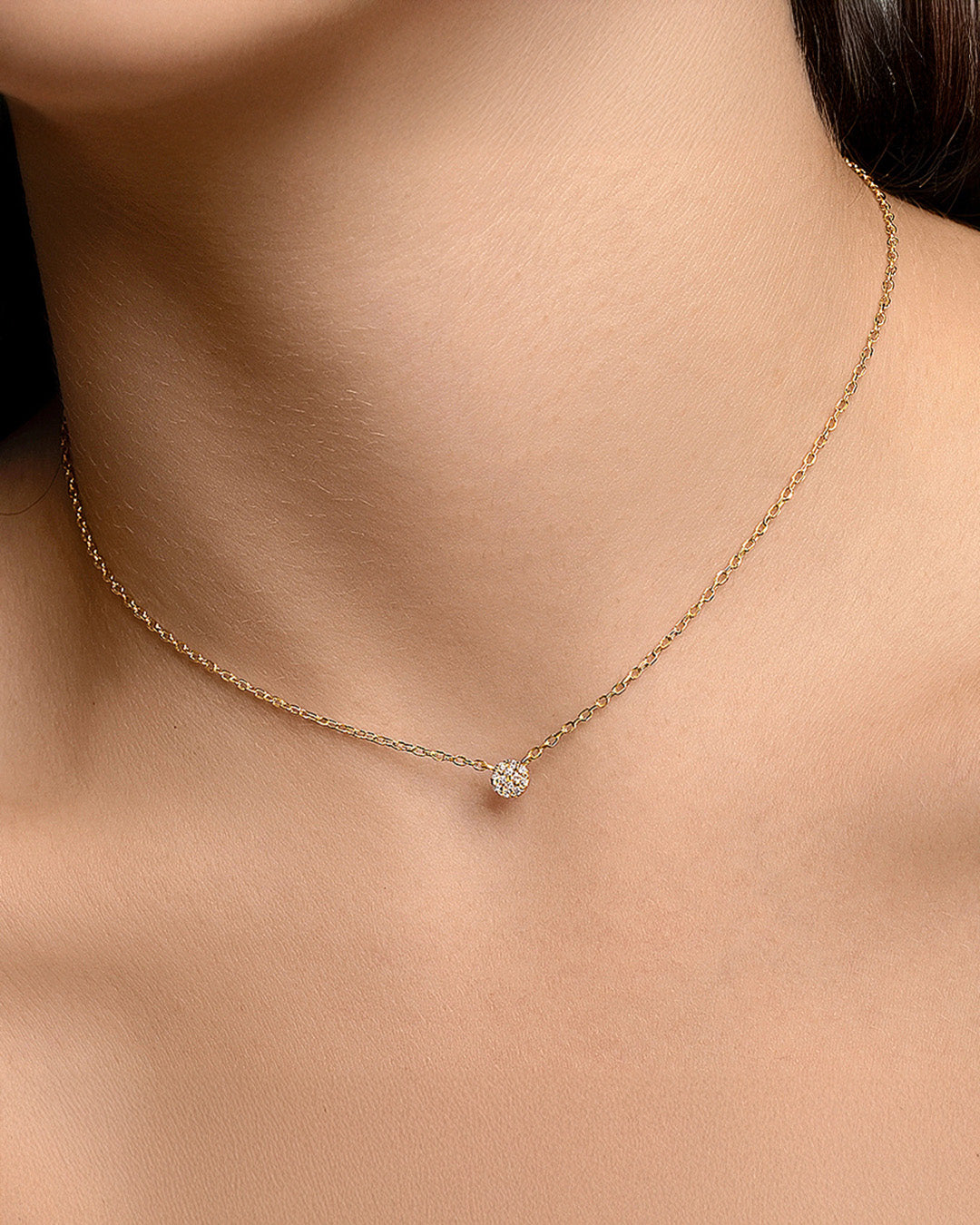 14K Gold Plated 925 Sterling Silver & AAAA Cubic Zirconia NECKLACE | LUMET