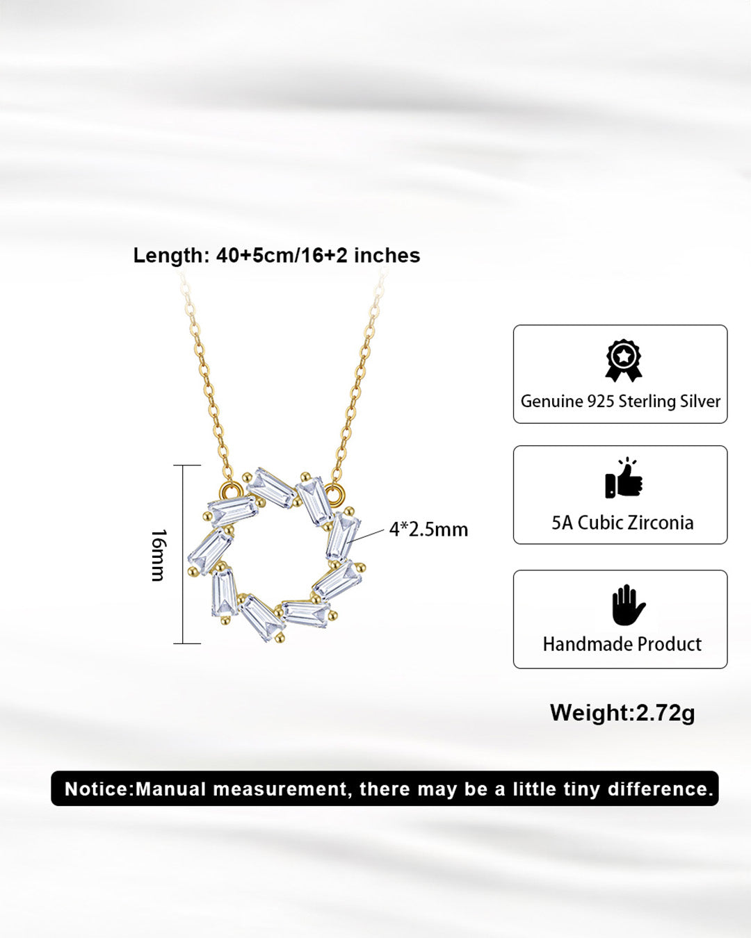 EVA NECKLACE | 14K Gold Plated & 5A Cubic Zirconia