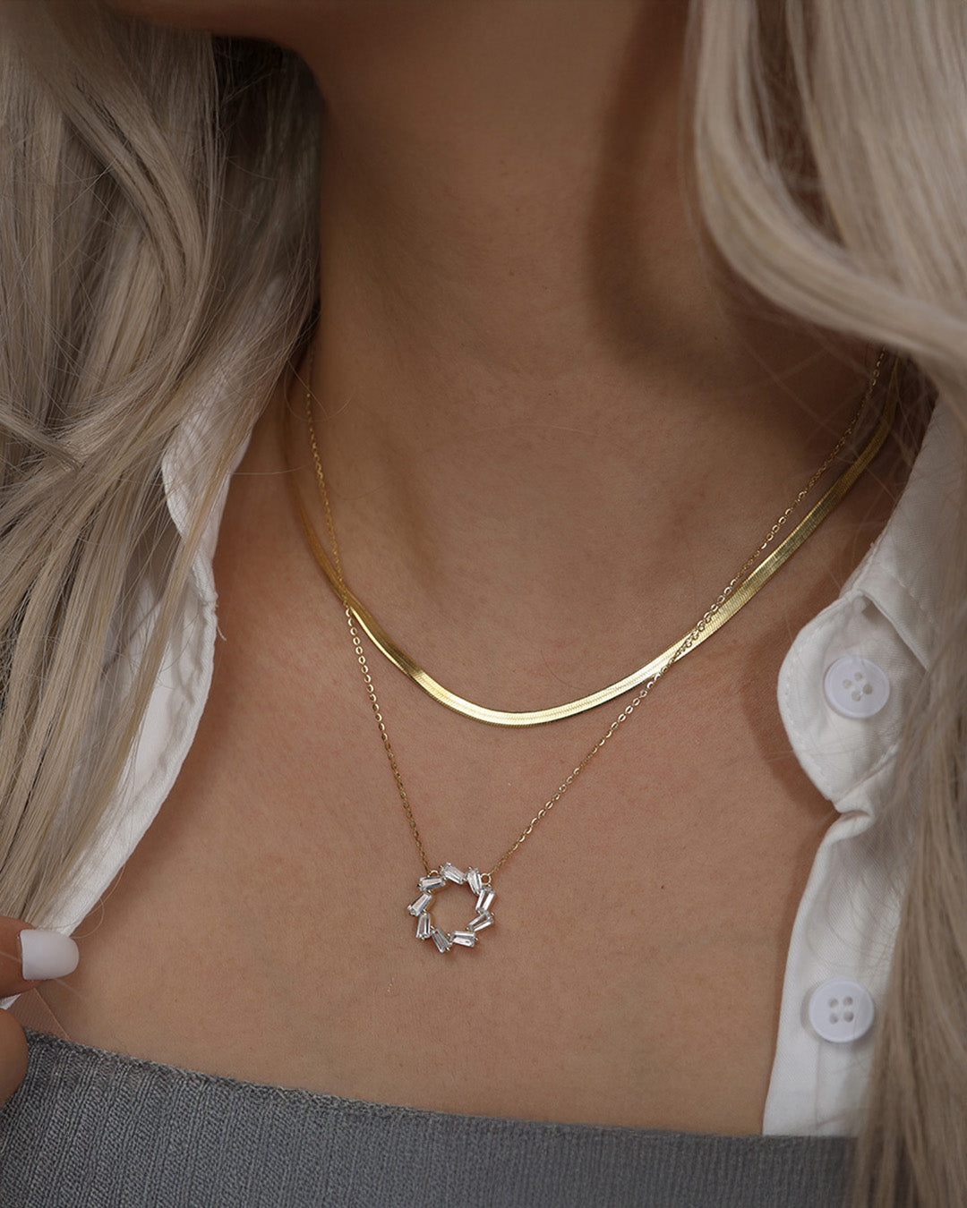 EVA NECKLACE | 14K Gold Plated & 5A Cubic Zirconia