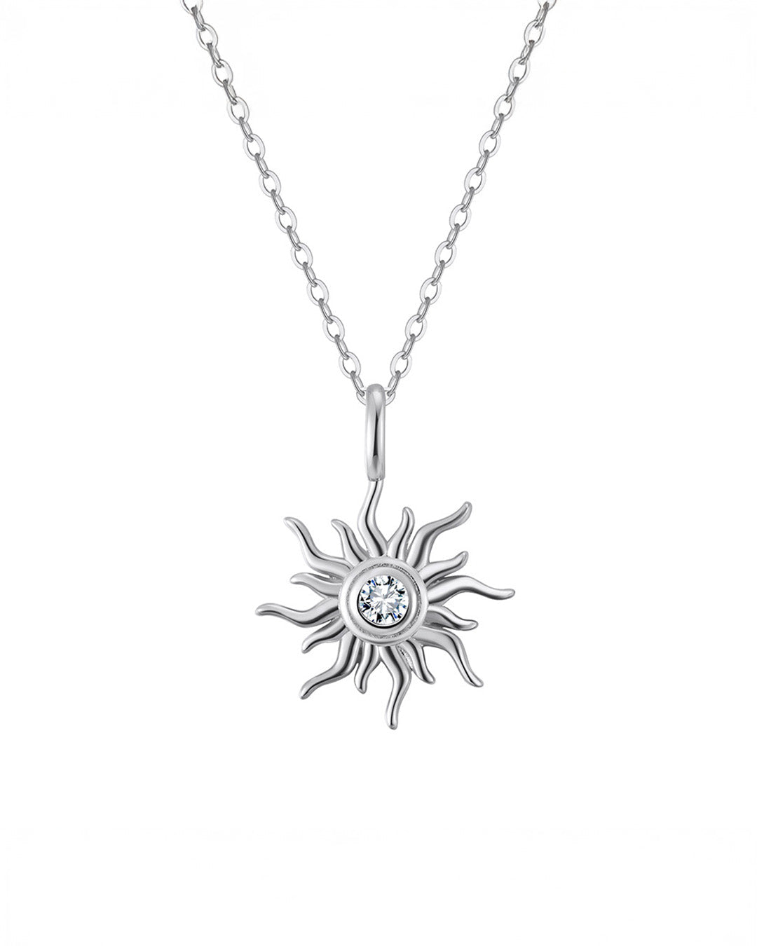 SOLARA NECKLACE | Genuine Sterling Silver & 5A Cubic Zirconia