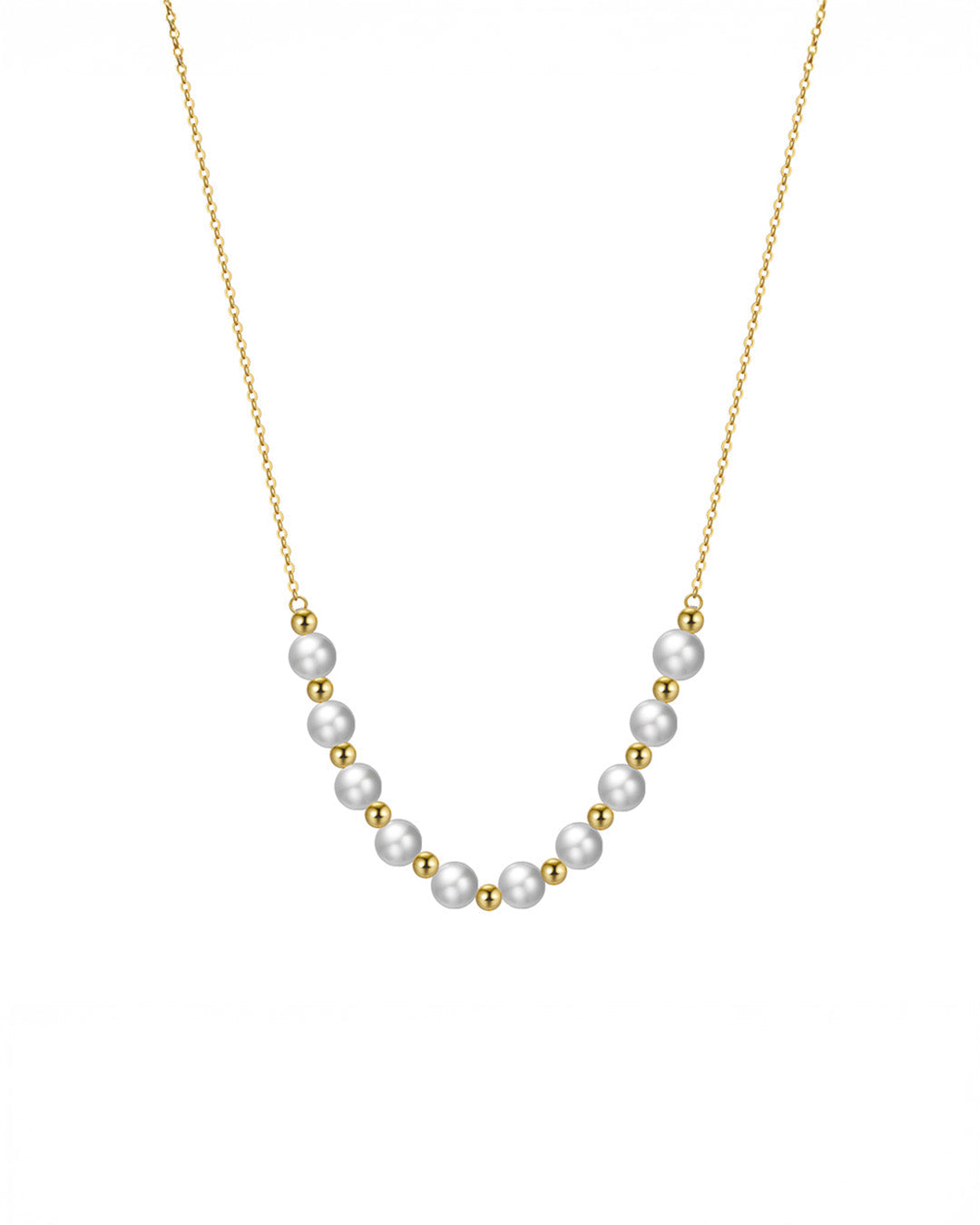 CALIORA NECKLACE - 14K GOLD PLATED & NATURAL FRESHWATER PEARL