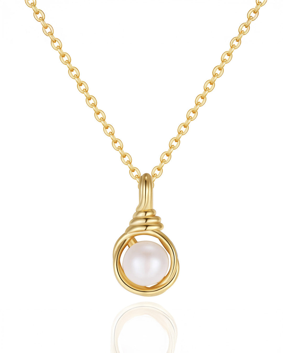 SERIN NECKLACE - 14K GOLD PLATED & NATURAL FRESHWATER PEARL