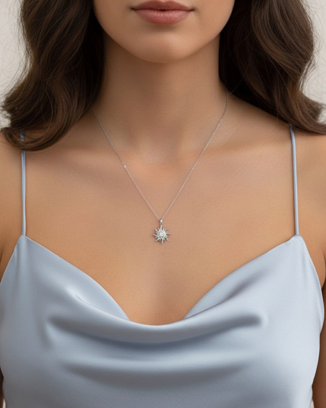 SOLARA NECKLACE | Genuine Sterling Silver & 5A Cubic Zirconia