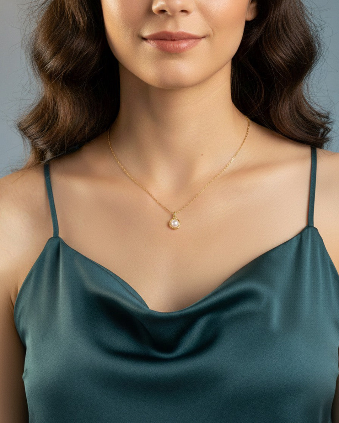 SERIN NECKLACE - 14K GOLD PLATED & NATURAL FRESHWATER PEARL