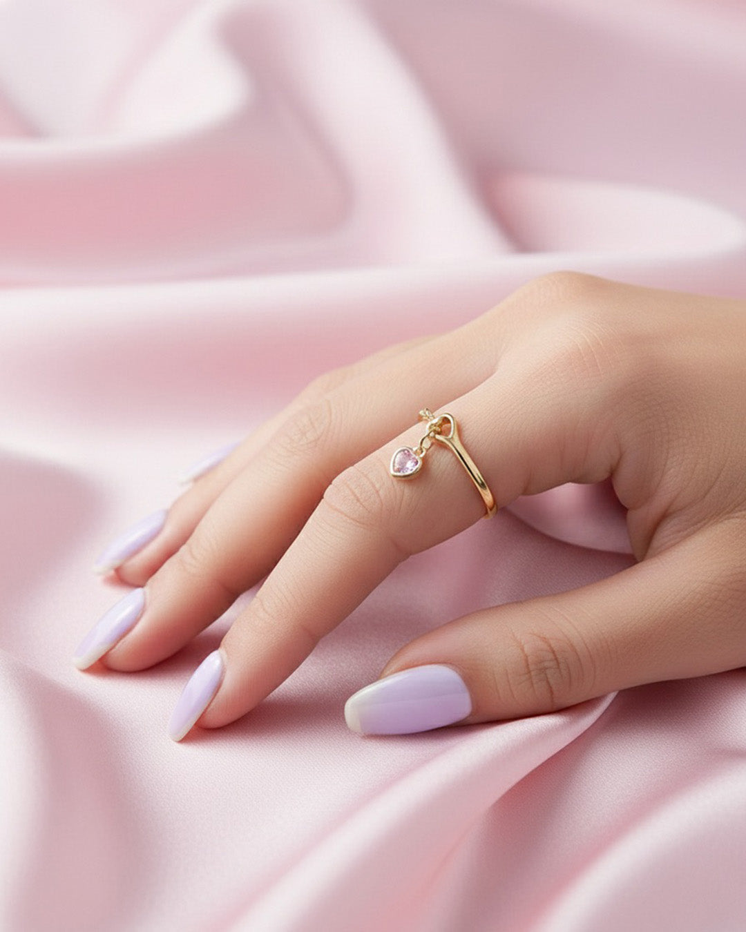 AMORETTE RING - 14K GOLD PLATED 925 STERLING SILVER & 5A CUBIC ZIRCONIA