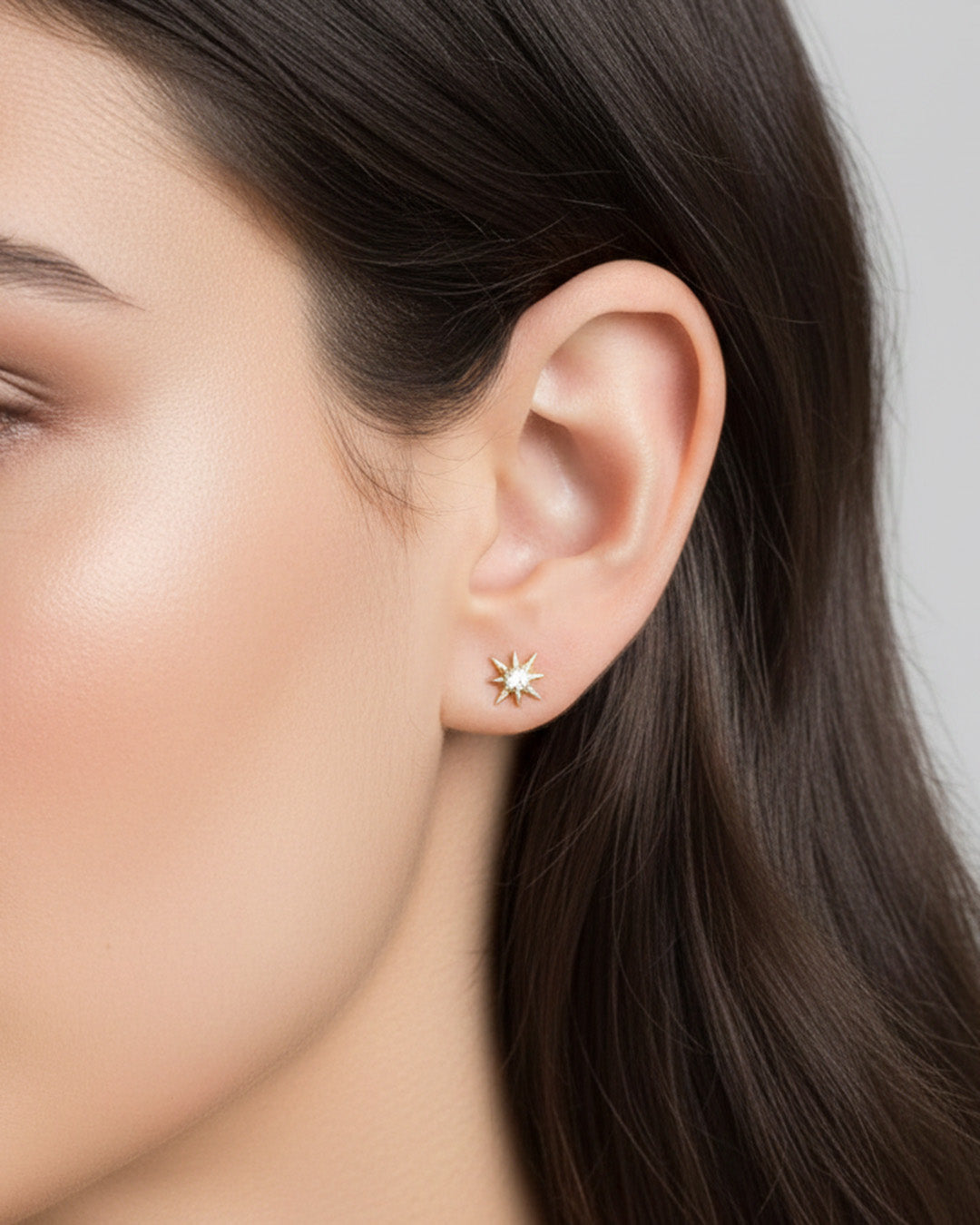 14K GOLD PLATED 925 STERLING SILVER & AAAA CUBIC ZIRCONIA EARRINGS | SOL