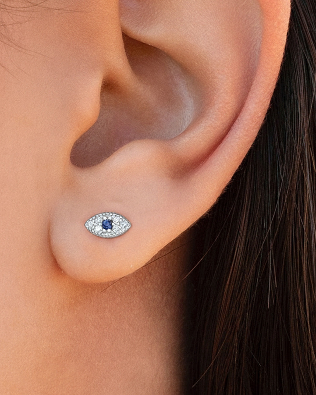 NOOR EARRINGS - RHODIUM PLATED 925 STERLING SILVER & AAAA CUBIC ZIRCONIA