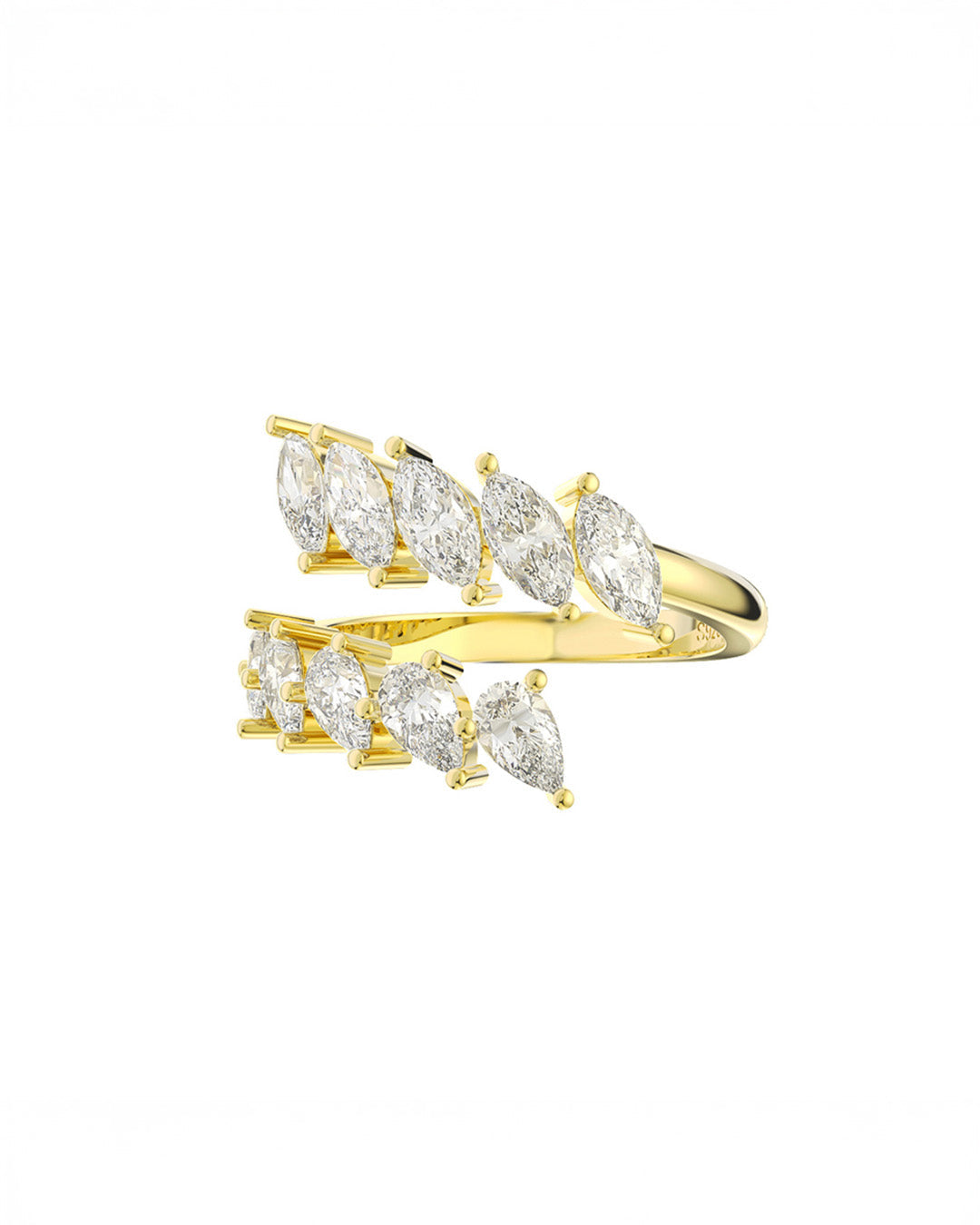 MARCELE RING - 14K GOLD PLATED 925 STERLING SILVER & AAAA CUBIC ZIRCONIA