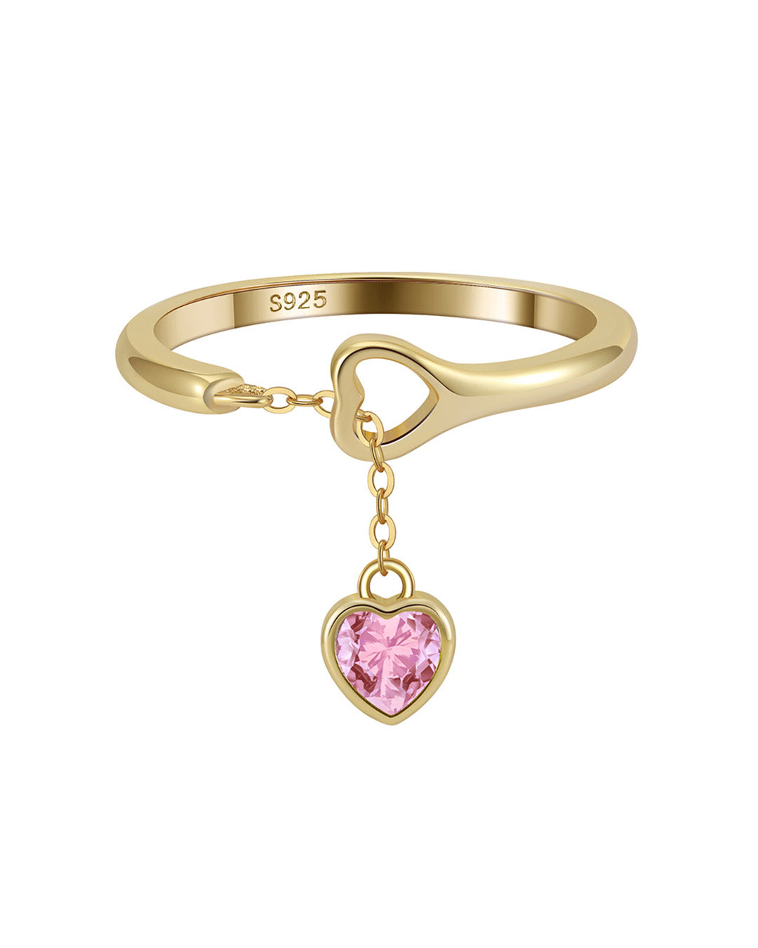 AMORETTE RING - 14K GOLD PLATED 925 STERLING SILVER & 5A CUBIC ZIRCONIA