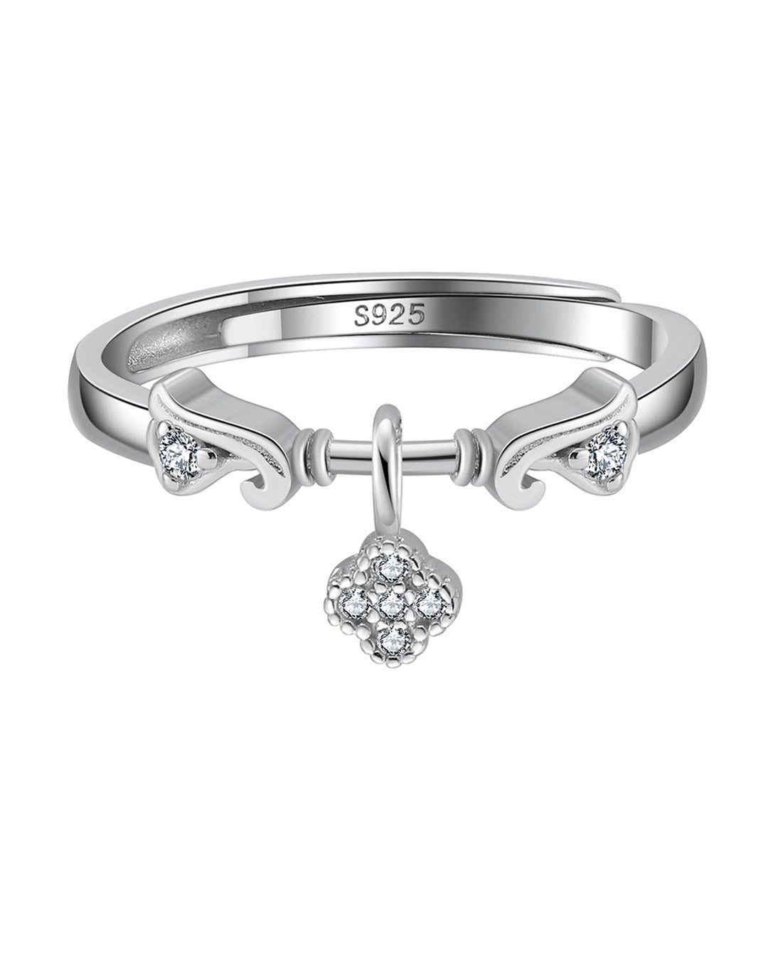 CÉLVAR RING - RHODIUM PLATED 925 STERLING SILVER & 5A CUBIC ZIRCONIA