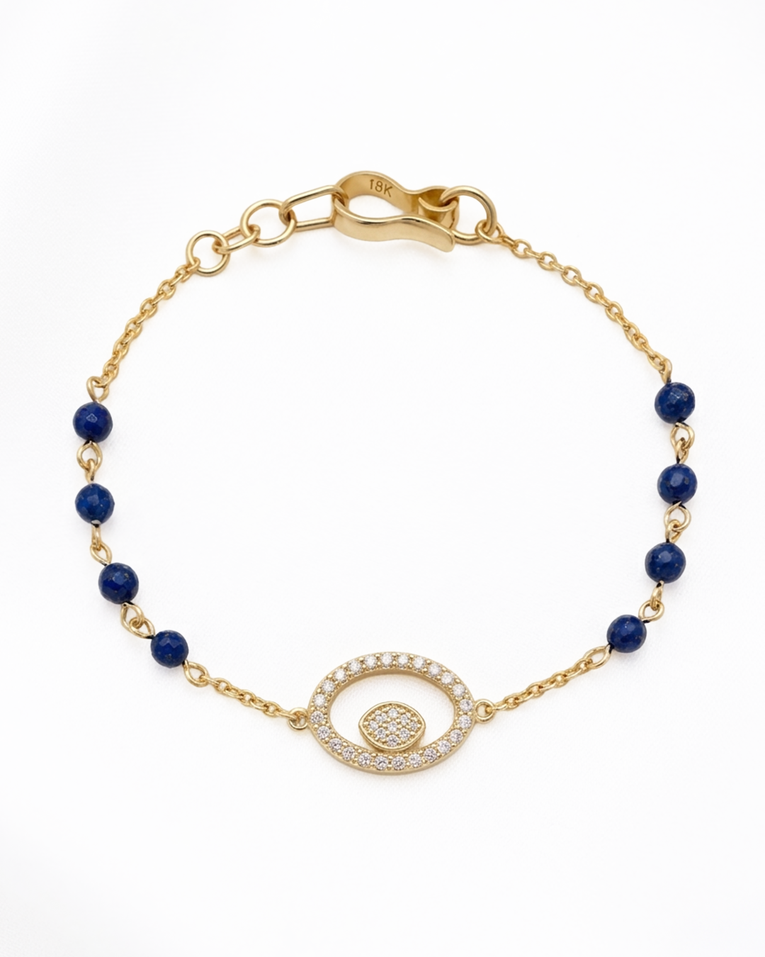 18K GOLD & NATURAL LAPIS LAZULI | AETERNA BRACELET