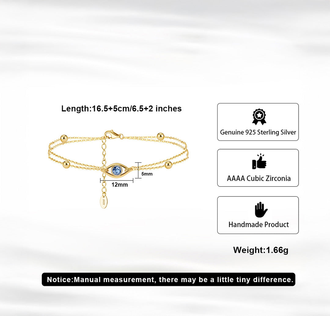 14K Gold Plated  925 Sterling Silver Bracelet | THE EGE EYE