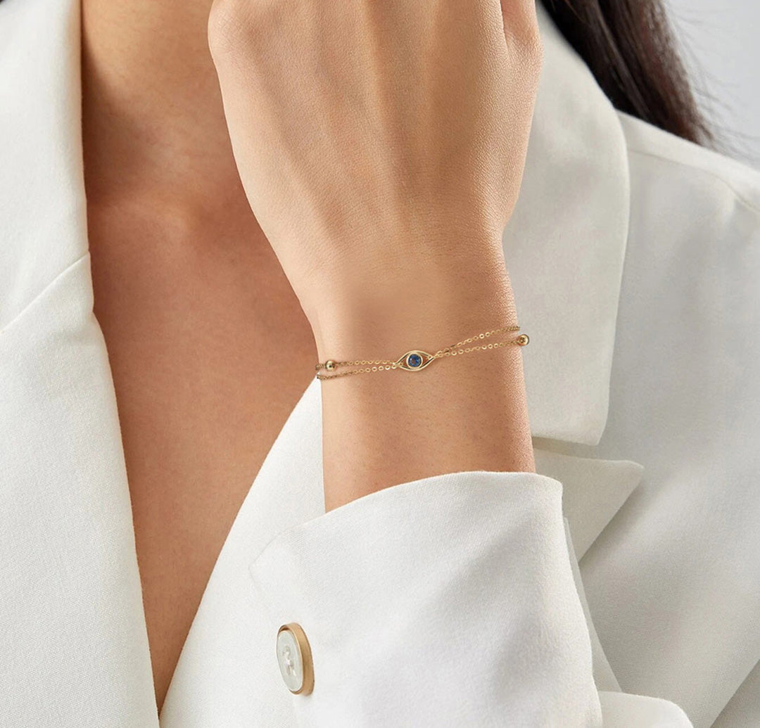 14K Gold Plated  925 Sterling Silver Bracelet | THE EGE EYE