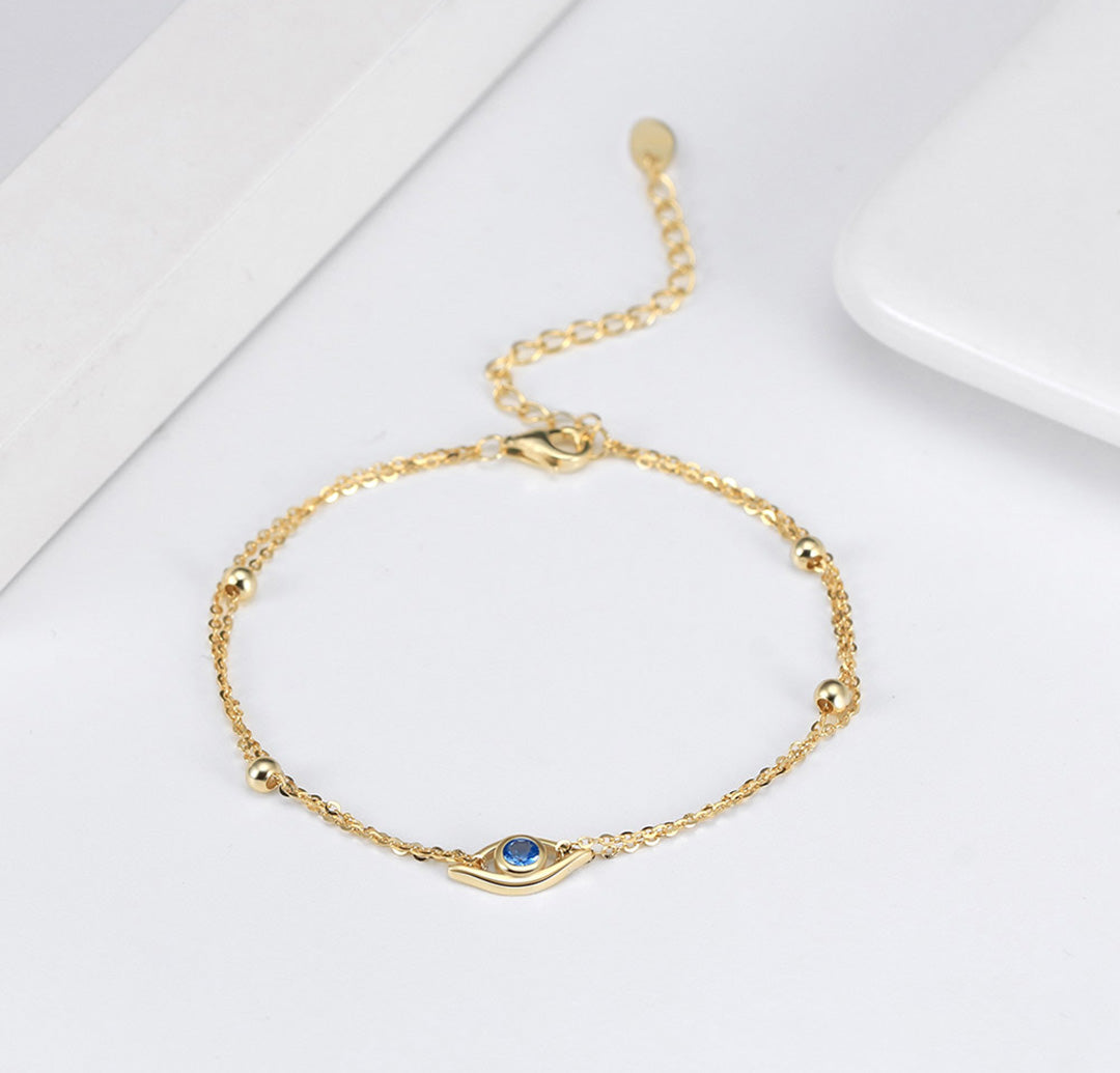 14K Gold Plated  925 Sterling Silver Bracelet | THE EGE EYE
