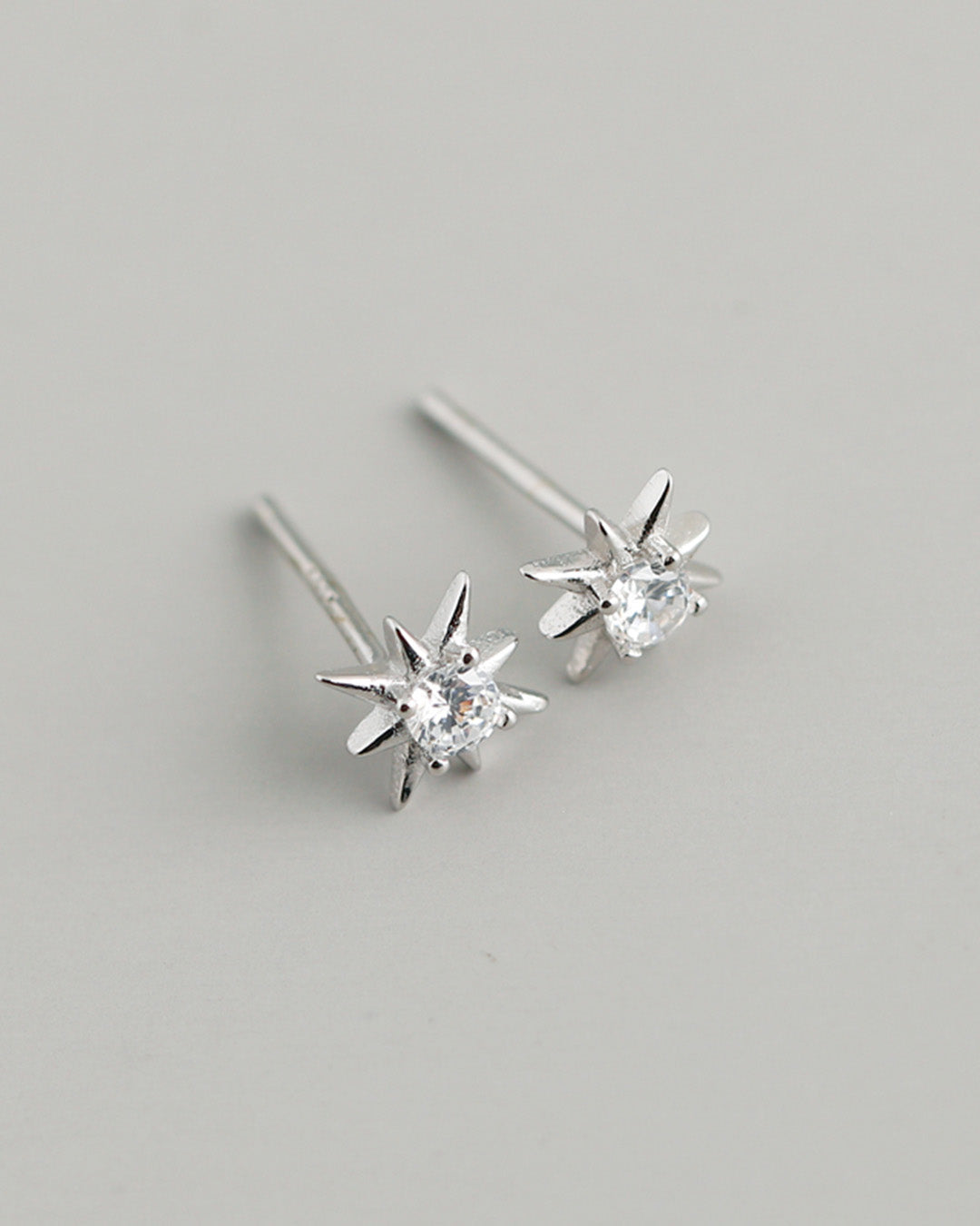 RHODIUM PLATED 925 STERLING SILVER &amp; AAAA CUBIC ZIRCONIA EARRINGS |  SOL