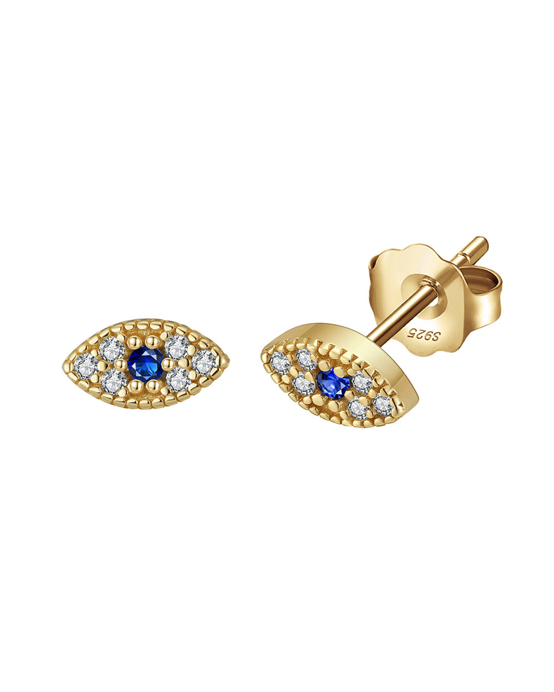 14K GOLD PLATED 925 STERLING SILVER &amp; AAAA CUBIC ZIRCONIA EARRINGS |  NOOR