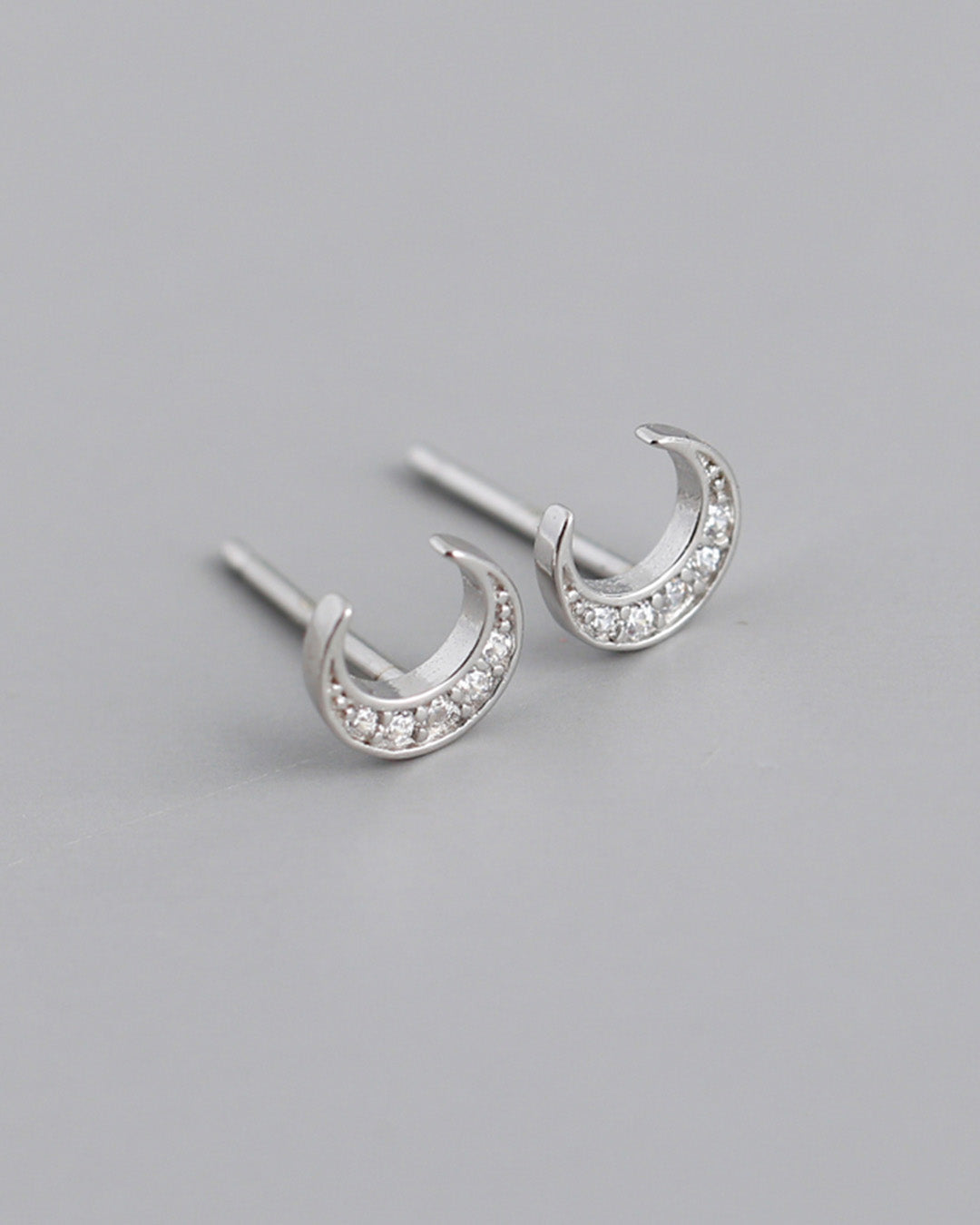 RHODIUM PLATED 925 STERLING SILVER &amp; AAAA CUBIC ZIRCONIA EARRINGS | HAN