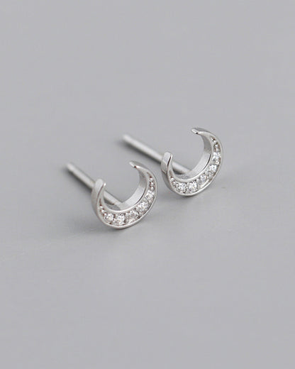 RHODIUM PLATED 925 STERLING SILVER &amp; AAAA CUBIC ZIRCONIA EARRINGS | HAN
