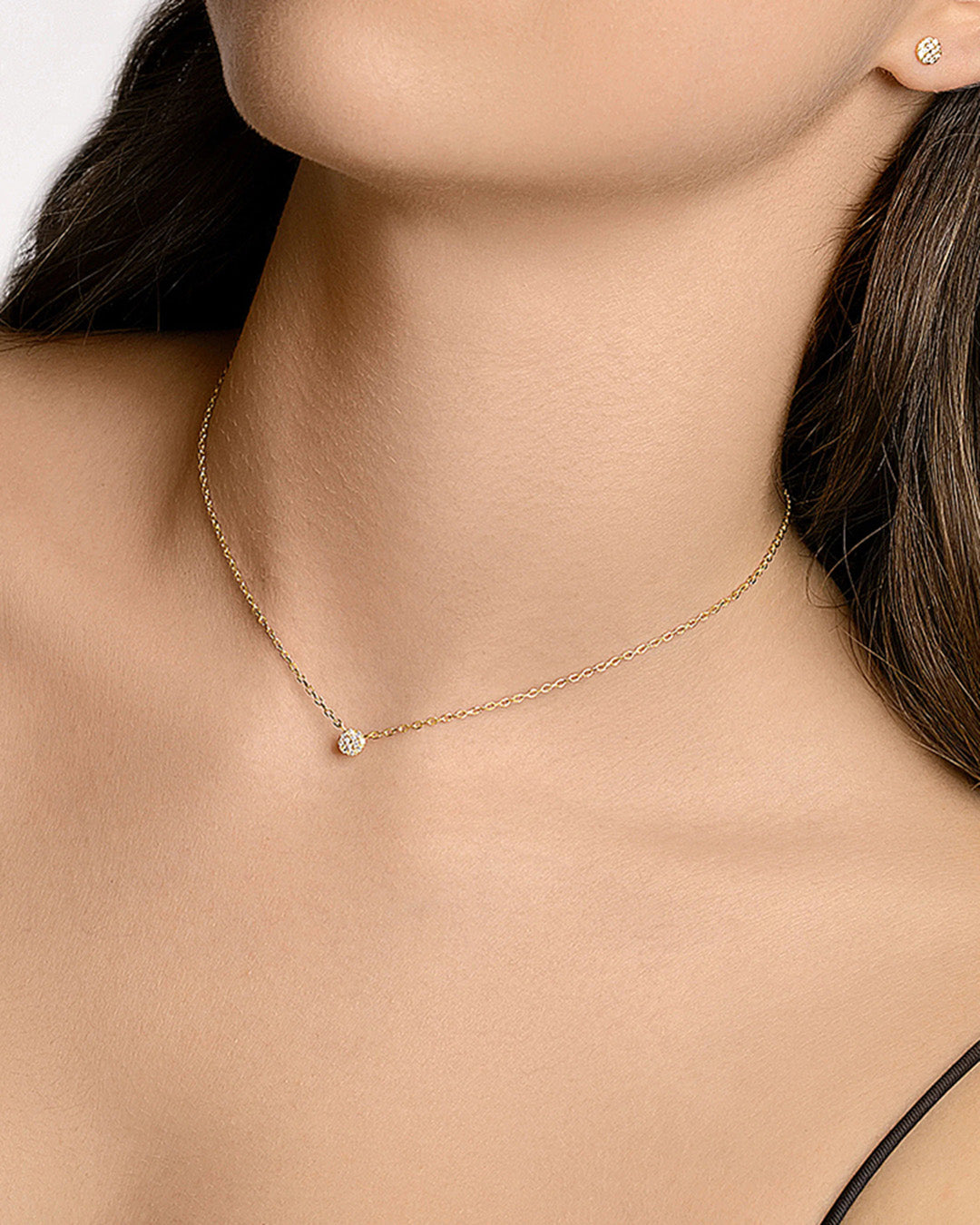 14K Gold Plated 925 Sterling Silver &amp; AAAA Cubic Zirconia NECKLACE | LUMET