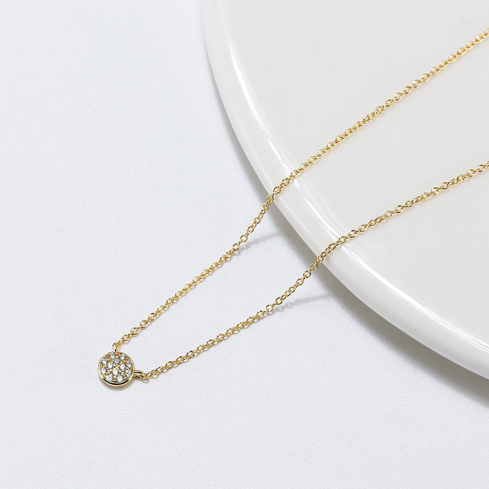 14K Gold Plated 925 Sterling Silver &amp; AAAA Cubic Zirconia NECKLACE | LUMET