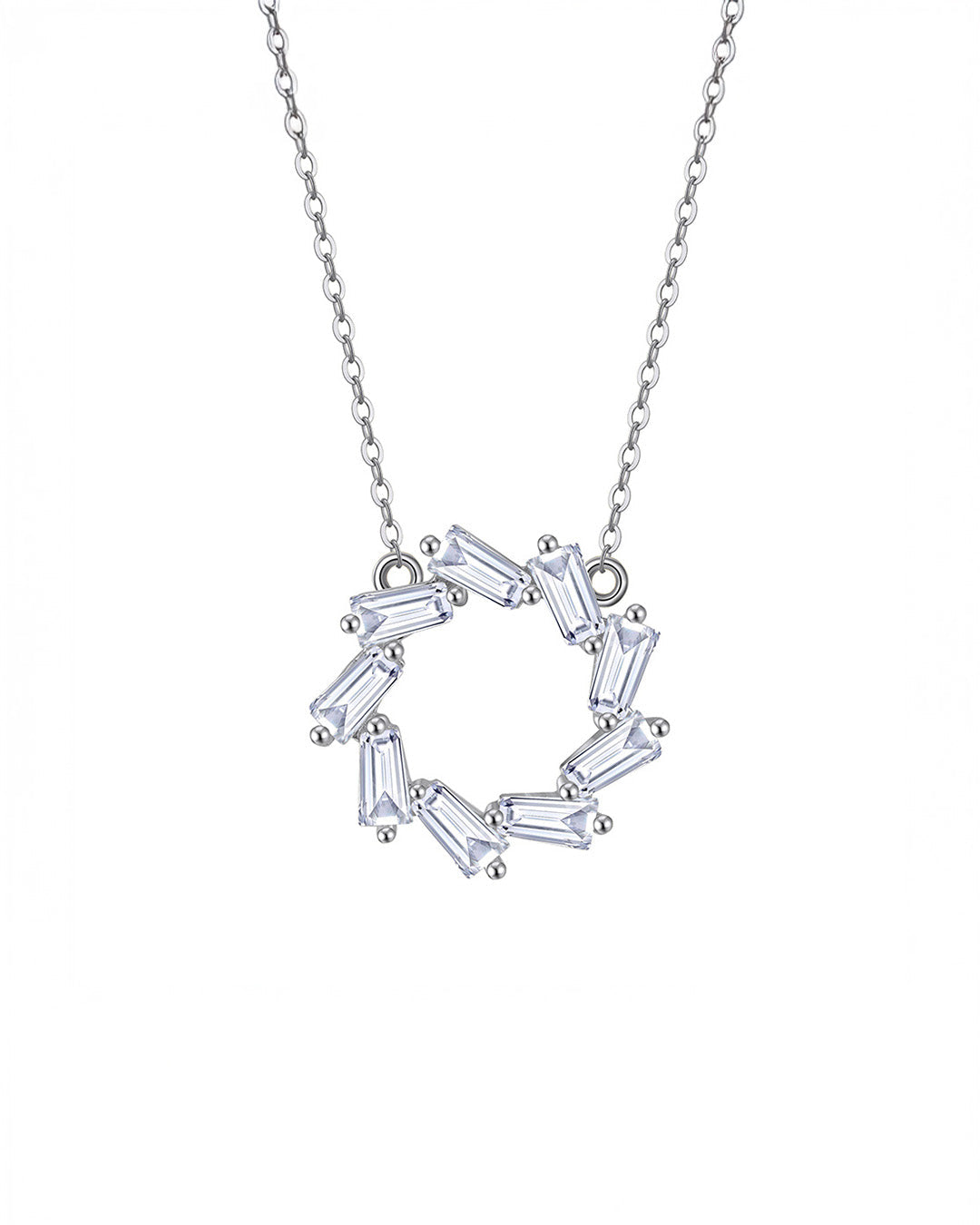 925 Sterling Silver &amp; 5A Cubic Zirconia NECKLACE | EVA