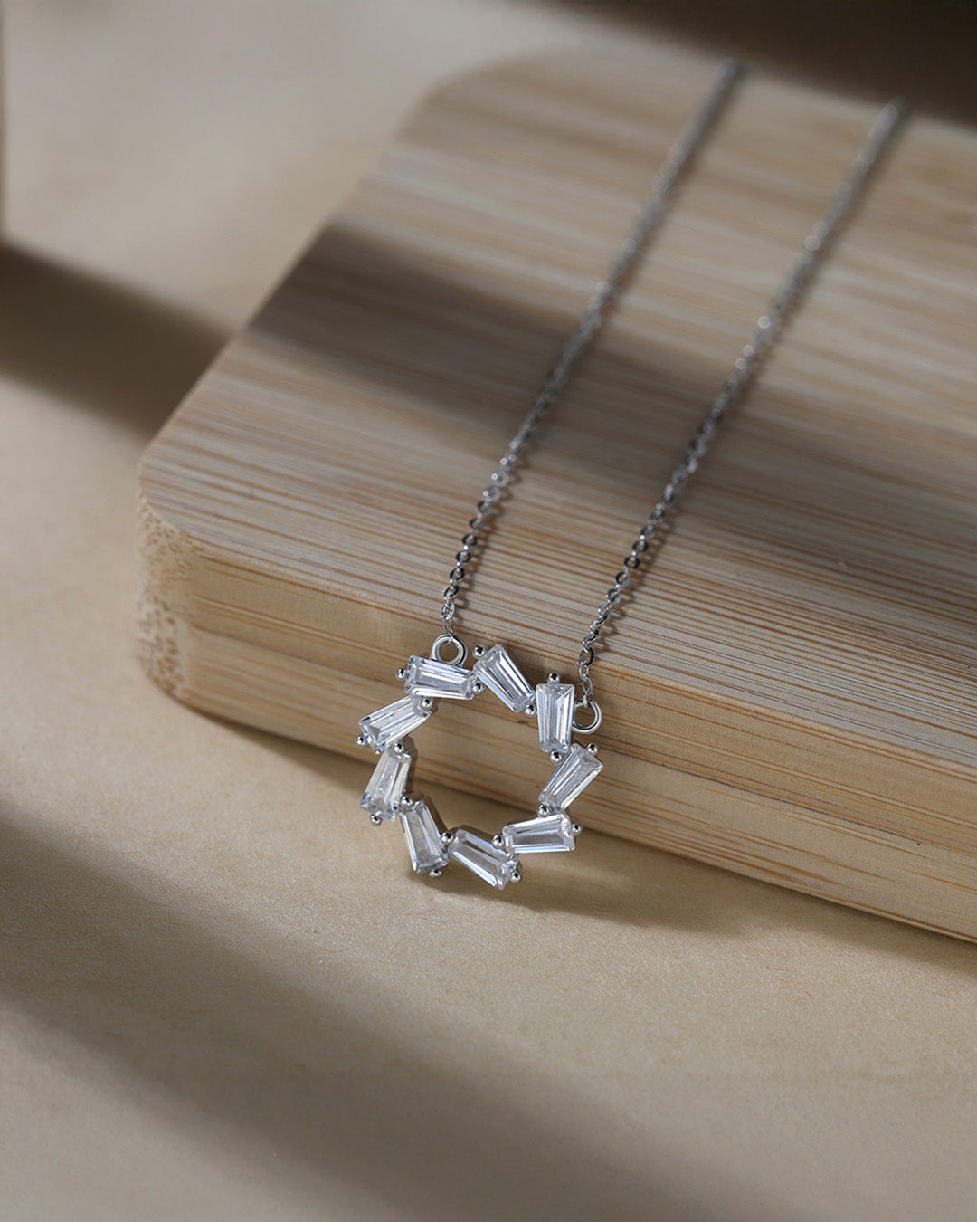 925 Sterling Silver &amp; 5A Cubic Zirconia NECKLACE | EVA