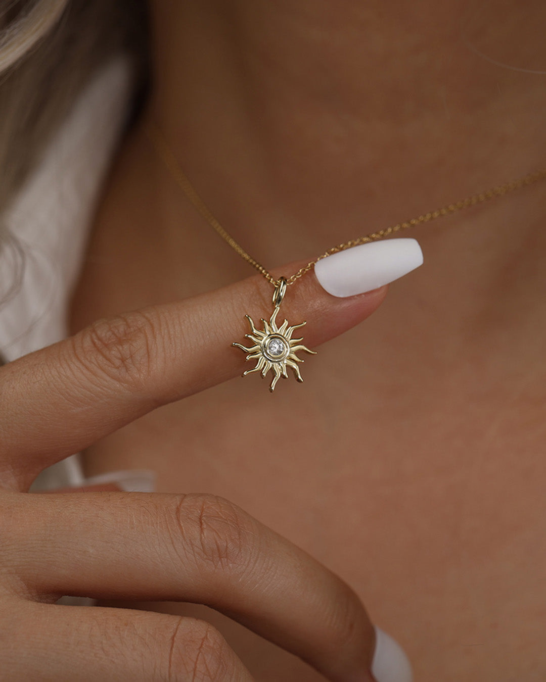 14K Gold Plated 925 Sterling Silver&amp; 5A Cubic Zirconia NECKLACE | SOLARA