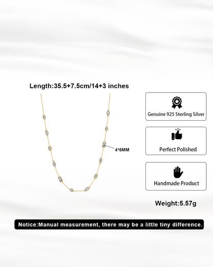 VIONNE NECKLACE - 14K Gold Plated &amp; 5A Cubic Zirconia