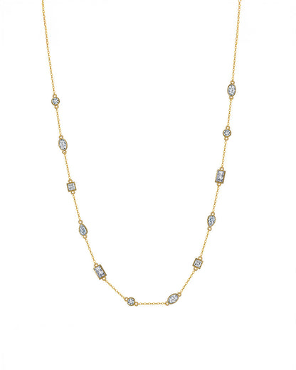 VIONNE NECKLACE - 14K Gold Plated &amp; 5A Cubic Zirconia