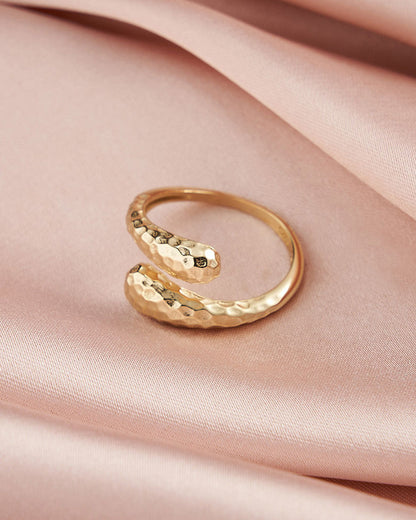 HELIRA RING - 14K GOLD PLATED 925 STERLING SILVER