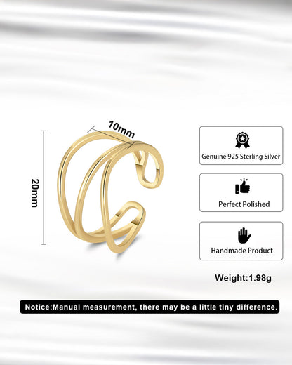 14K GOLD PLATED 925 STERLING SILVER RING | RAYA