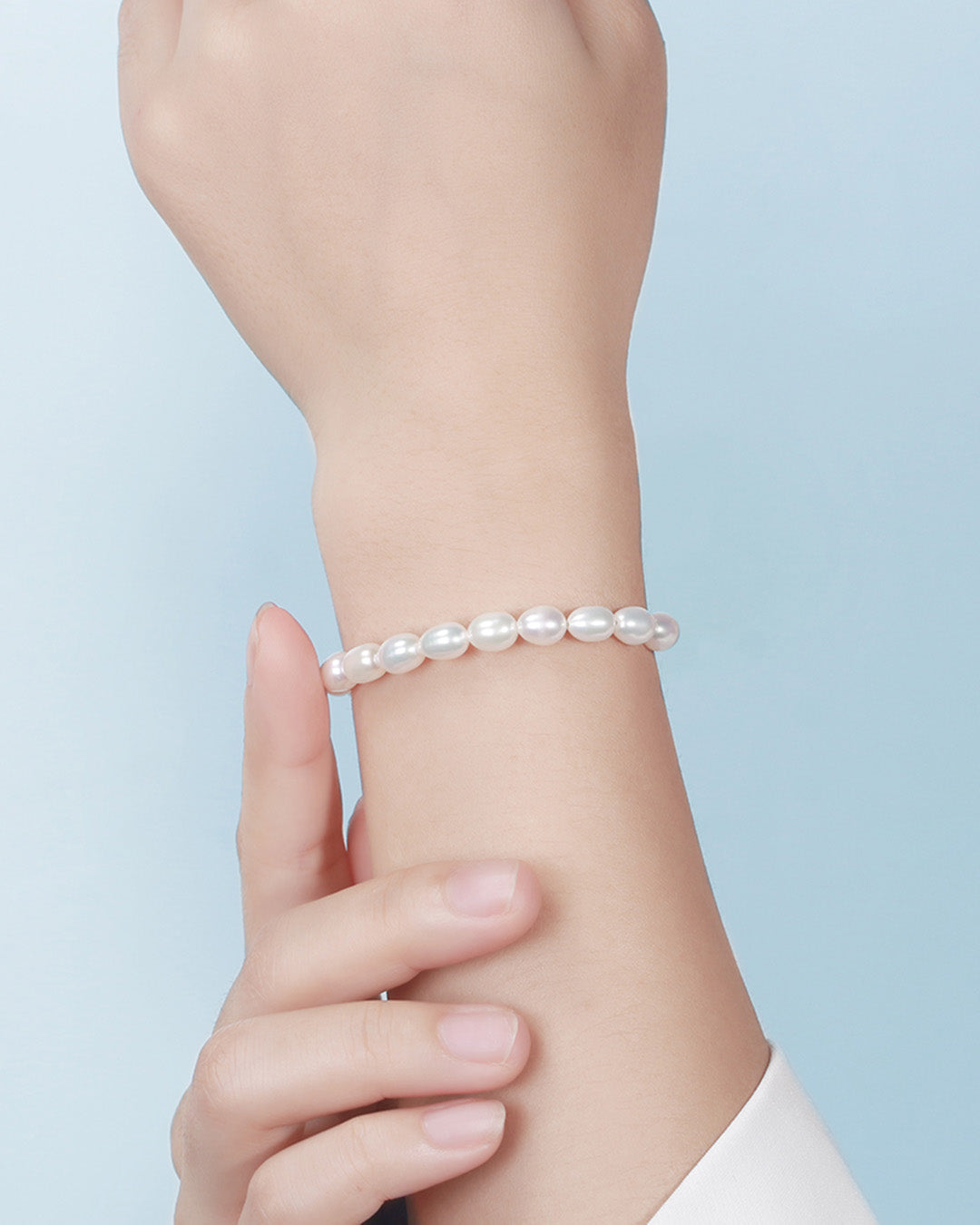 14K Gold Plated 925 Sterling Silver &amp; Genuine Cultured Pearl BRACELET | NARA