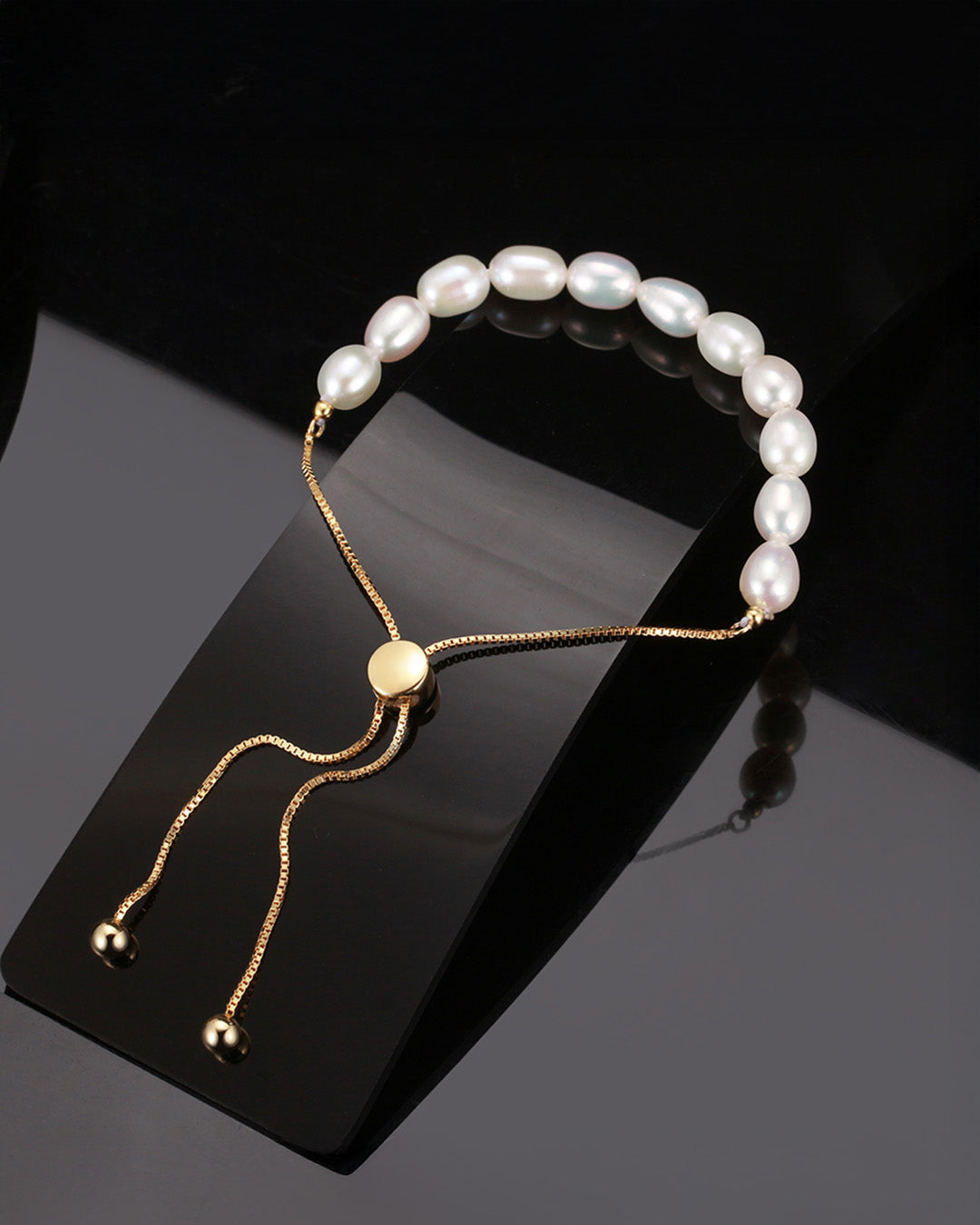 925 Sterling Silver &amp; Natural Freshwater Pearl BRACELET | EVELA