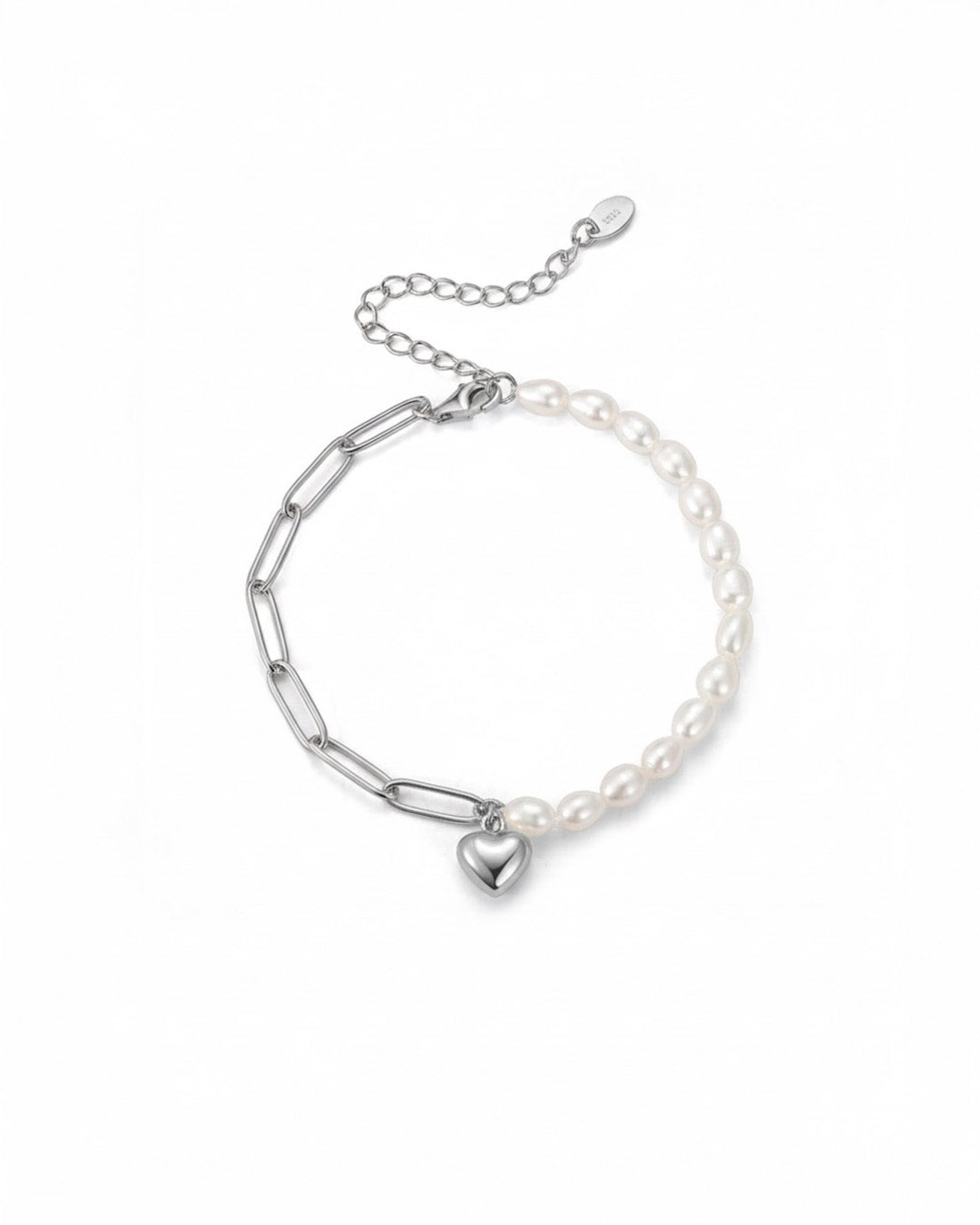 925 Sterling Silver &amp; Natural Freshwater Pearl BRACELET | AMORA