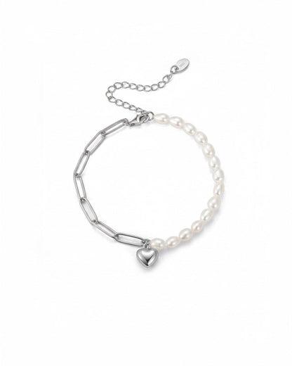 925 Sterling Silver &amp; Natural Freshwater Pearl BRACELET | AMORA