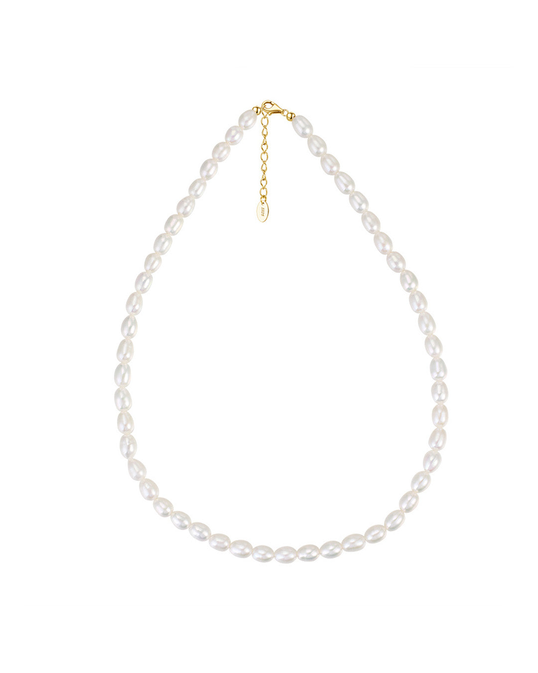 14K Gold Plated 925 Sterling Silver &amp; GENUINE CULTURED PEARL NECKLACE | ELINOA