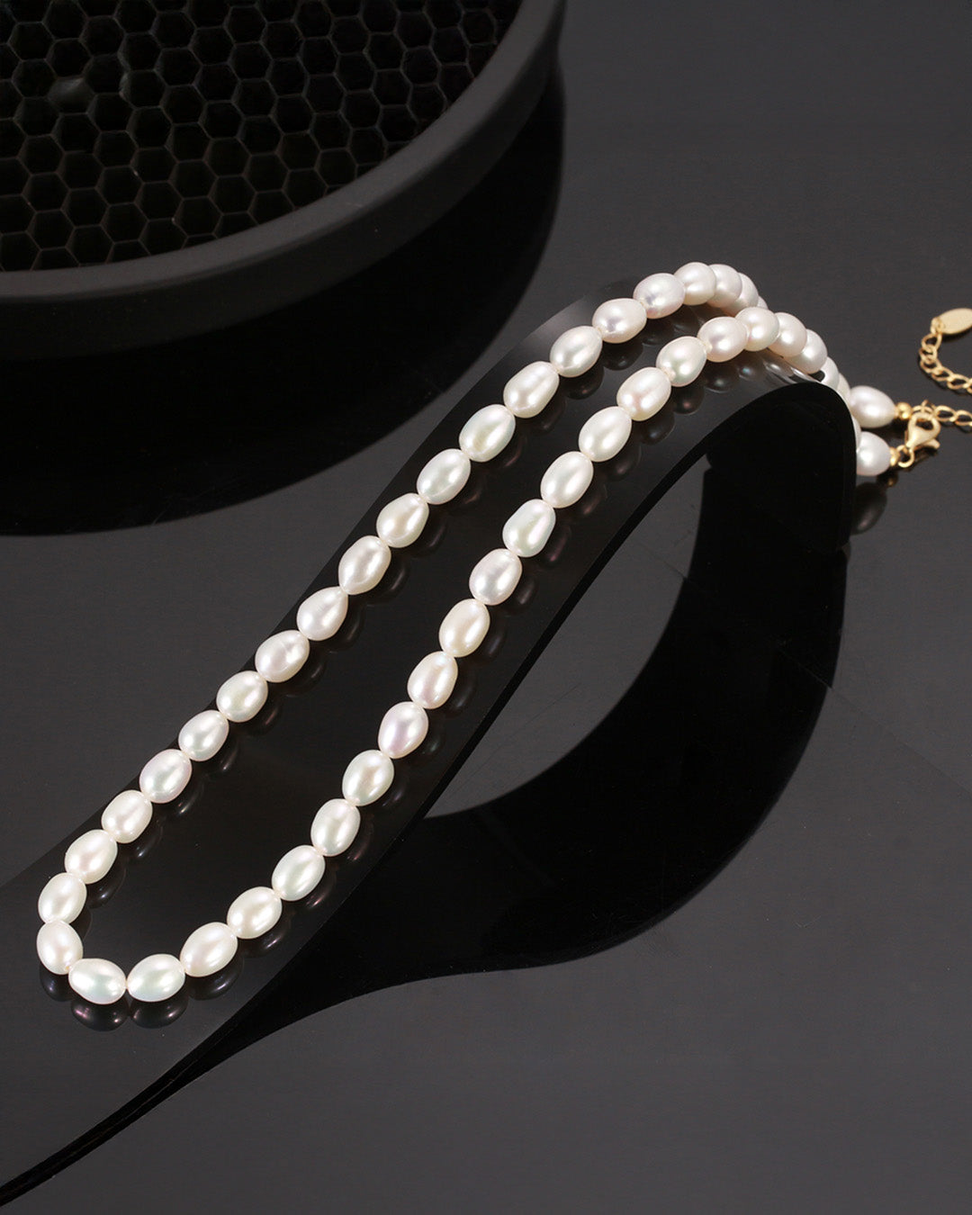 14K Gold Plated 925 Sterling Silver &amp; GENUINE CULTURED PEARL NECKLACE | ELINOA