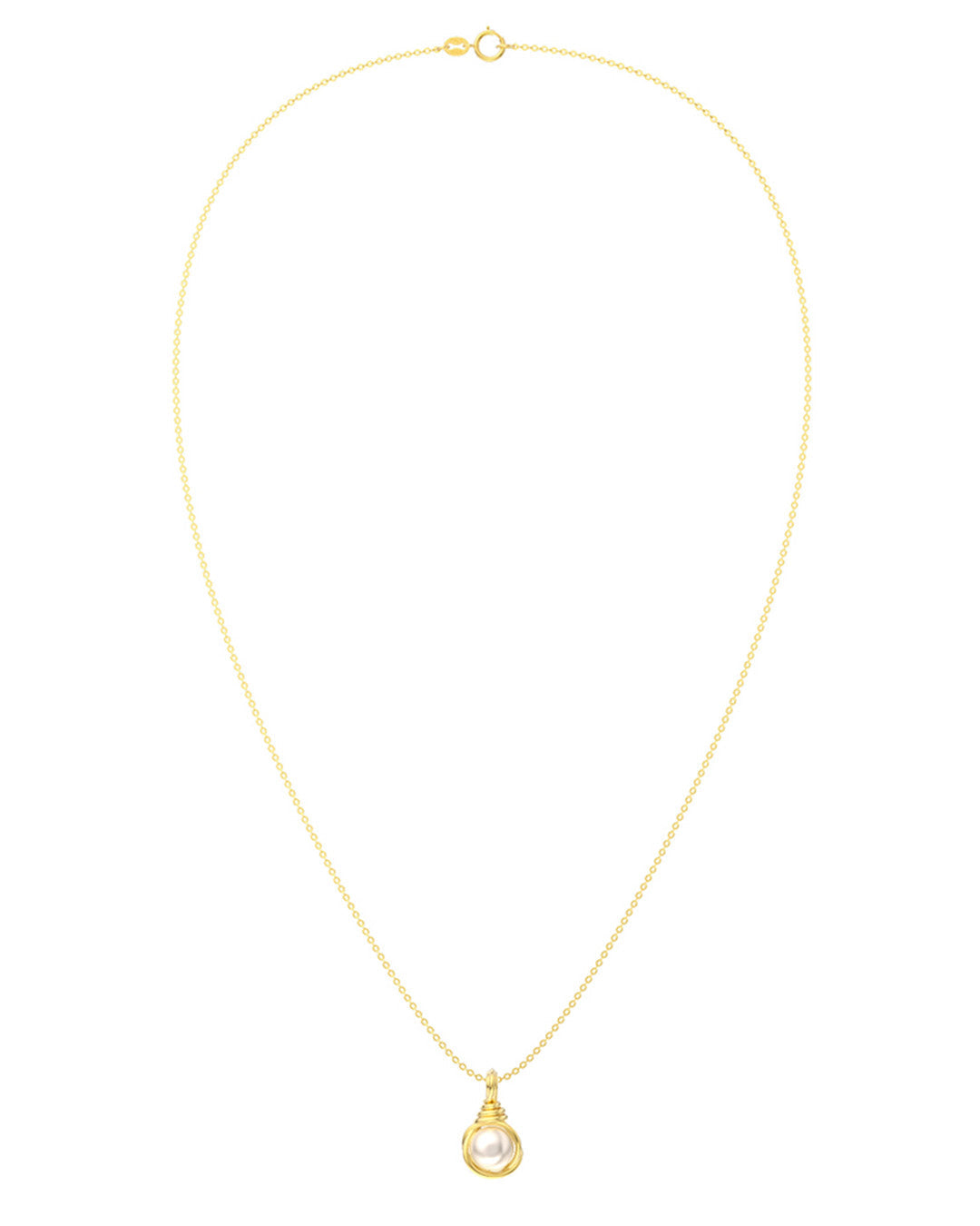 SERIN NECKLACE - 14K GOLD PLATED &amp; NATURAL FRESHWATER PEARL