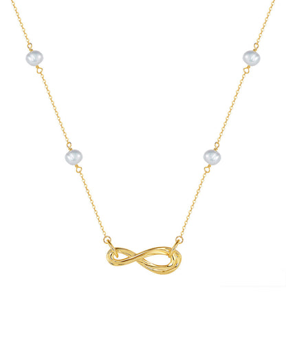 14K Gold Plated 925 Sterling Silver &amp; NATURAL FRESHWATER PEARL NECKLACE | MERIS