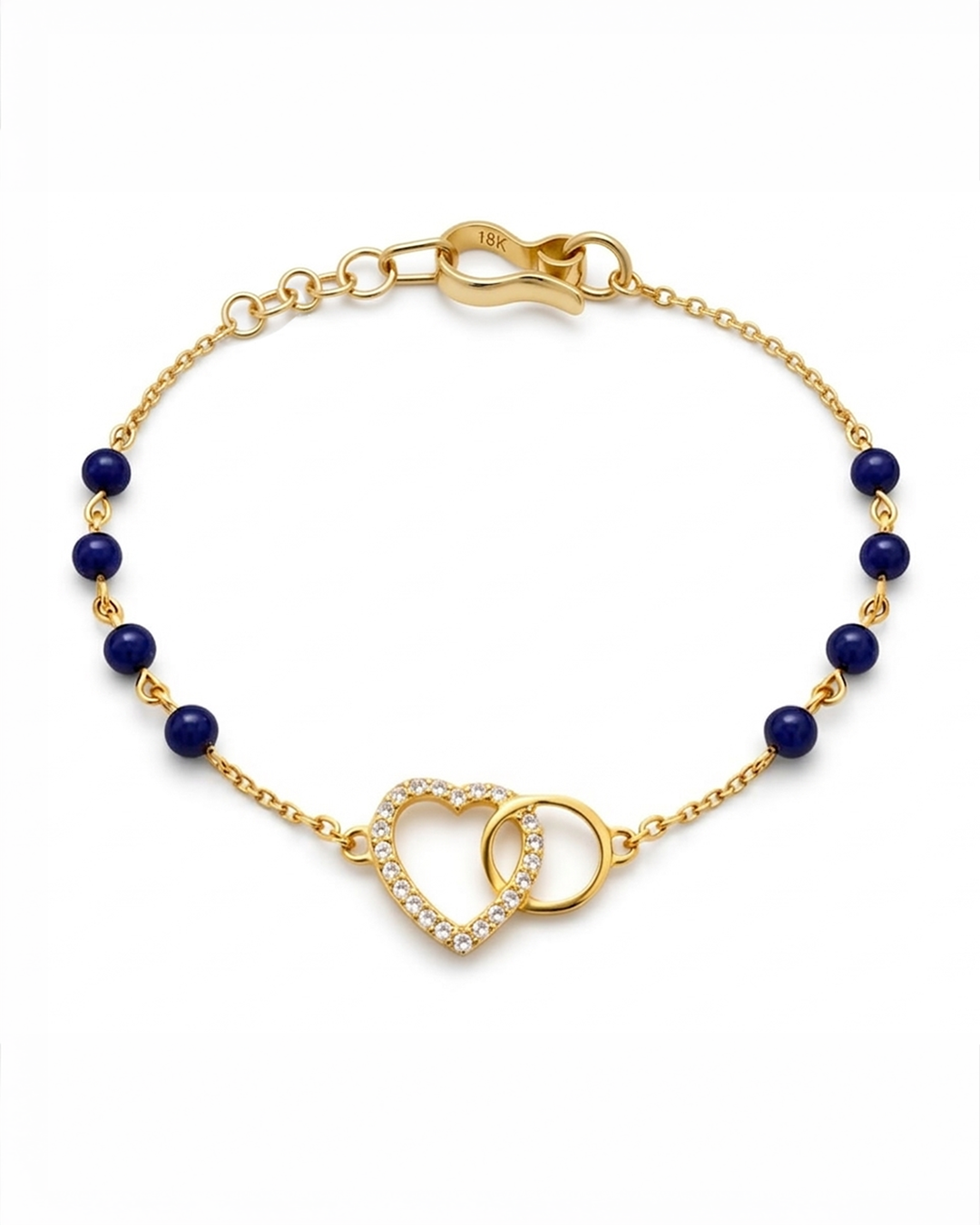 18K GOLD &amp; NATURAL LAPIS LAZULI | AMATA BRACELET