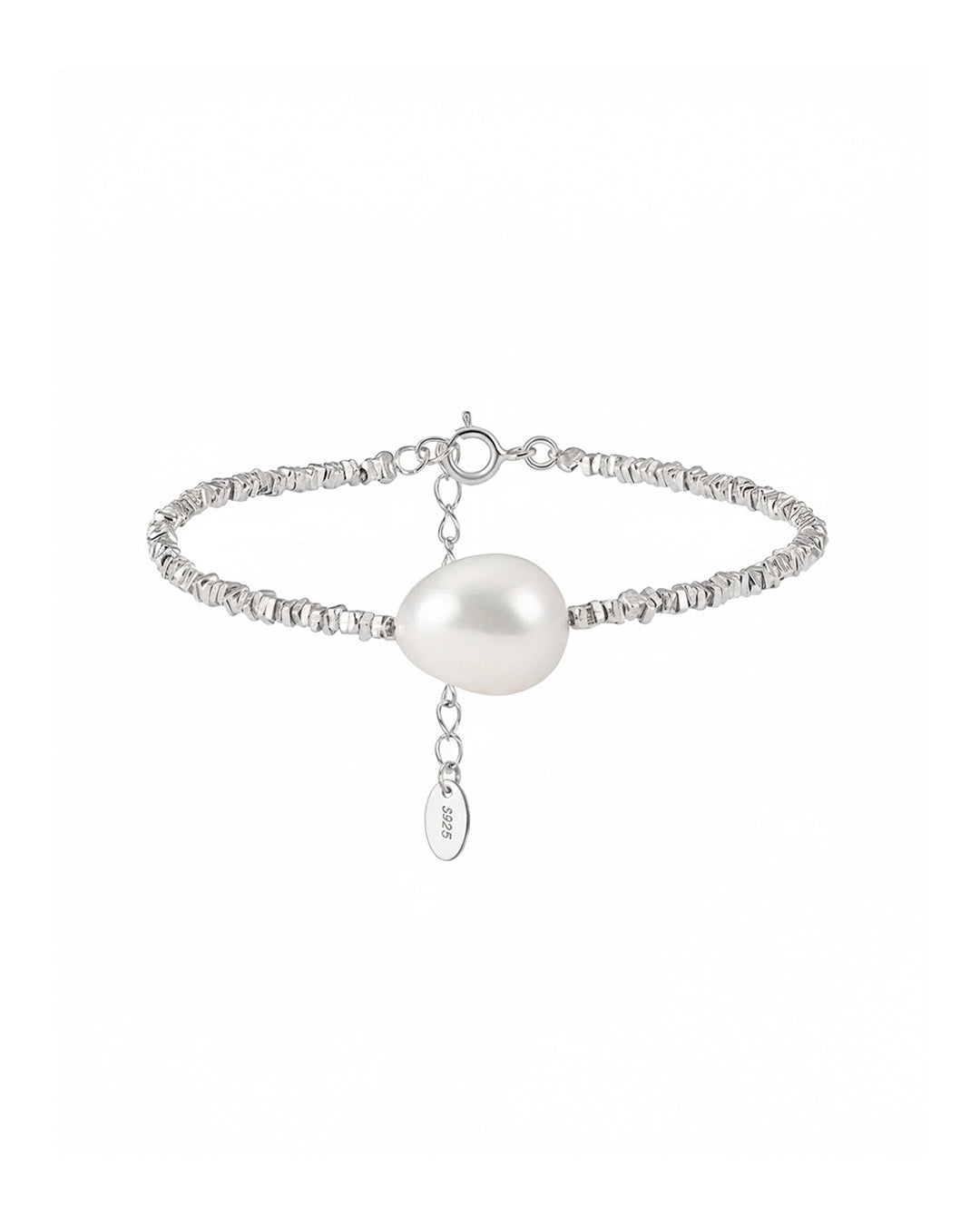 925 Sterling Silver &amp; Natural Freshwater Pearl BRACELET | SILVA