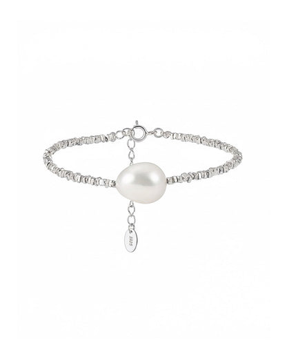 925 Sterling Silver &amp; Natural Freshwater Pearl BRACELET | SILVA