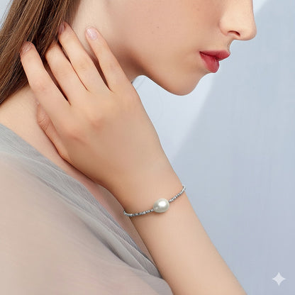 925 Sterling Silver &amp; Natural Freshwater Pearl BRACELET | SILVA